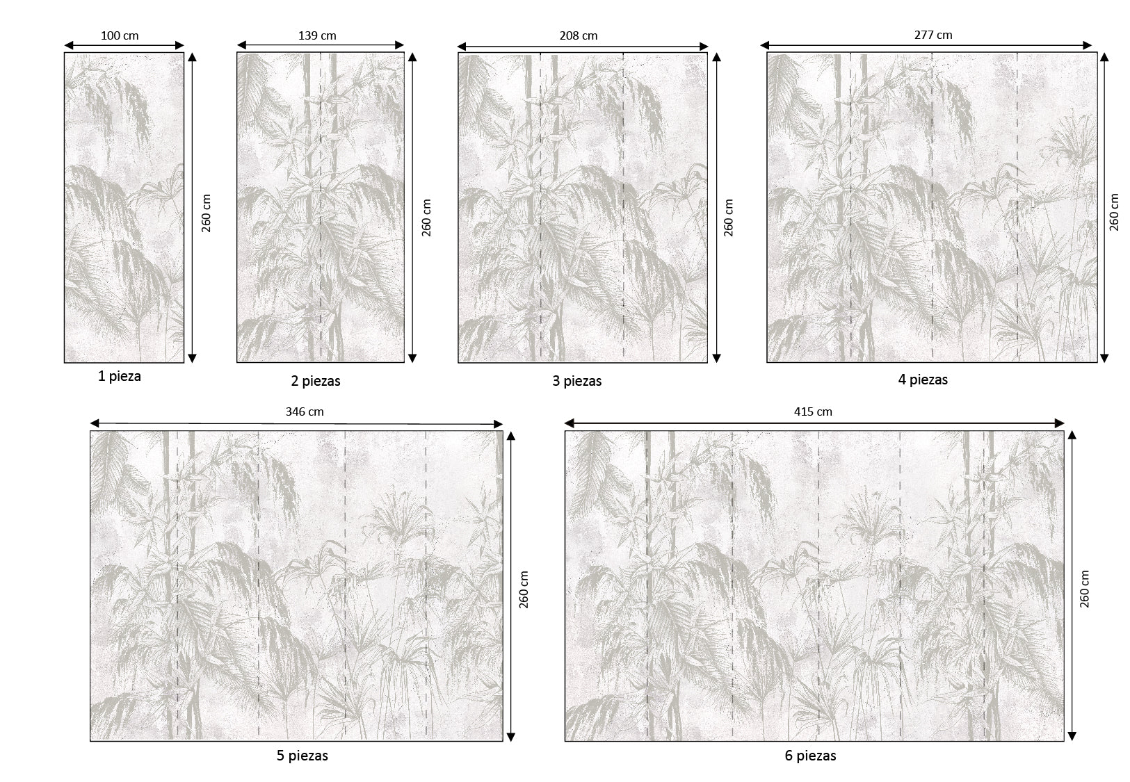 Mural vinílico autoadhesivo Wallplas Bamboo