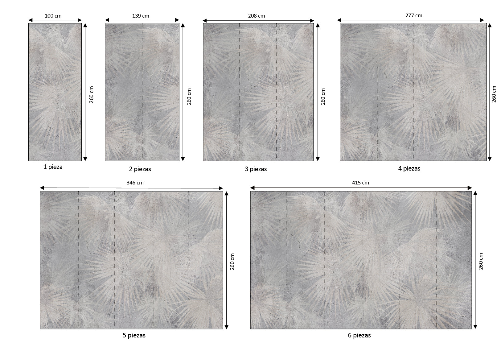 Mural vinílico autoadhesivo Wallplas Palma