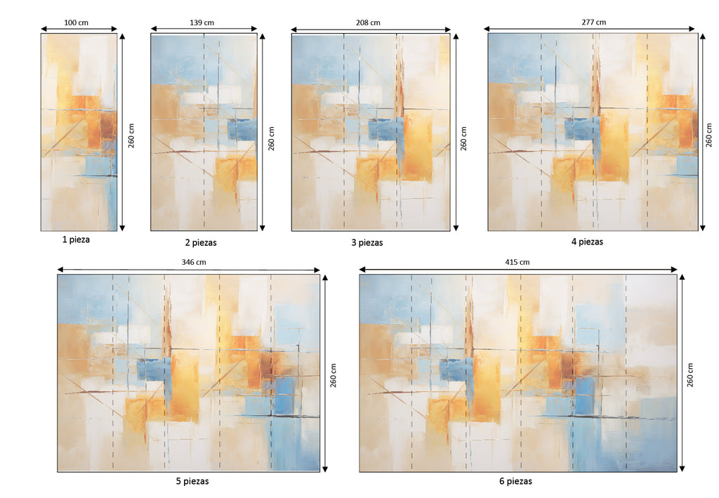 Mural vinílico autoadhesivo Wallplas Contemporaneo