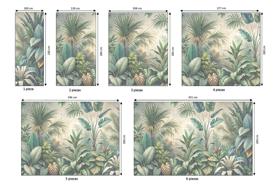 Mural vinílico autoadhesivo Wallplas Laos