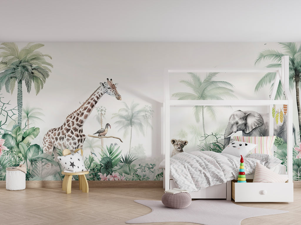 Mural vinílico autoadhesivo Wallplas Infantil Africa
