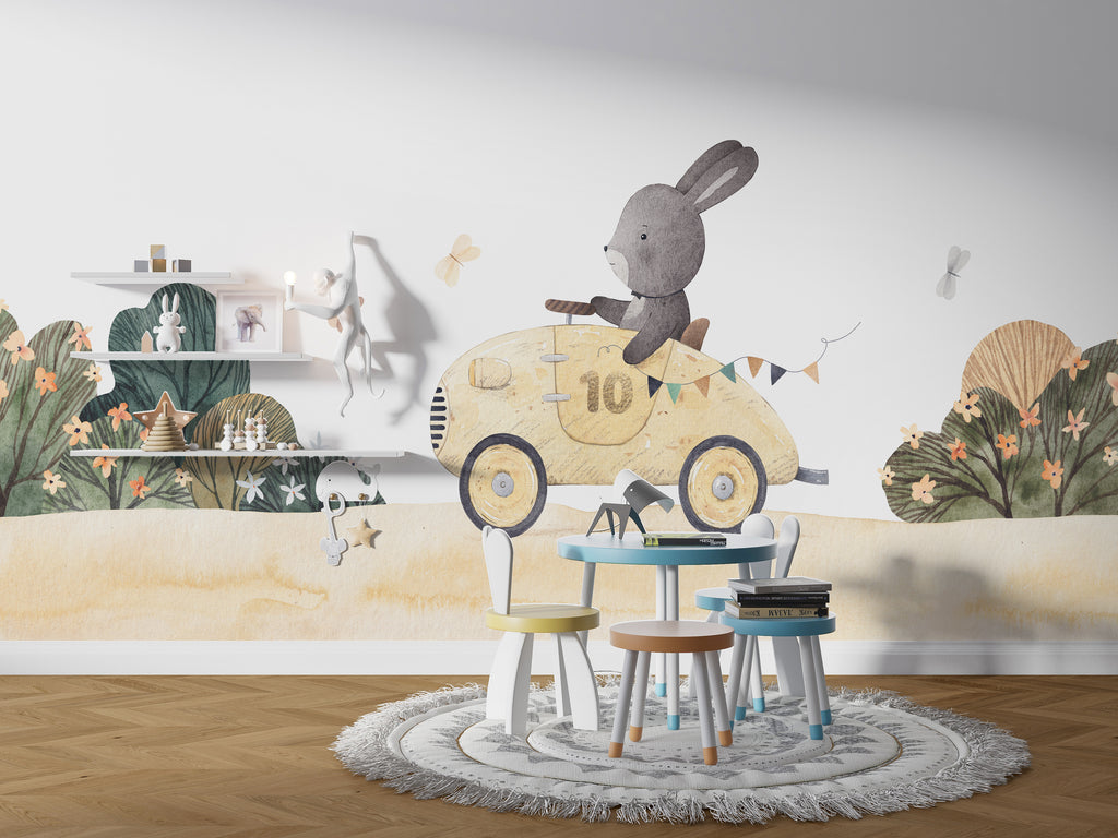 Mural vinílico autoadhesivo Wallplas Infantil Rabbit