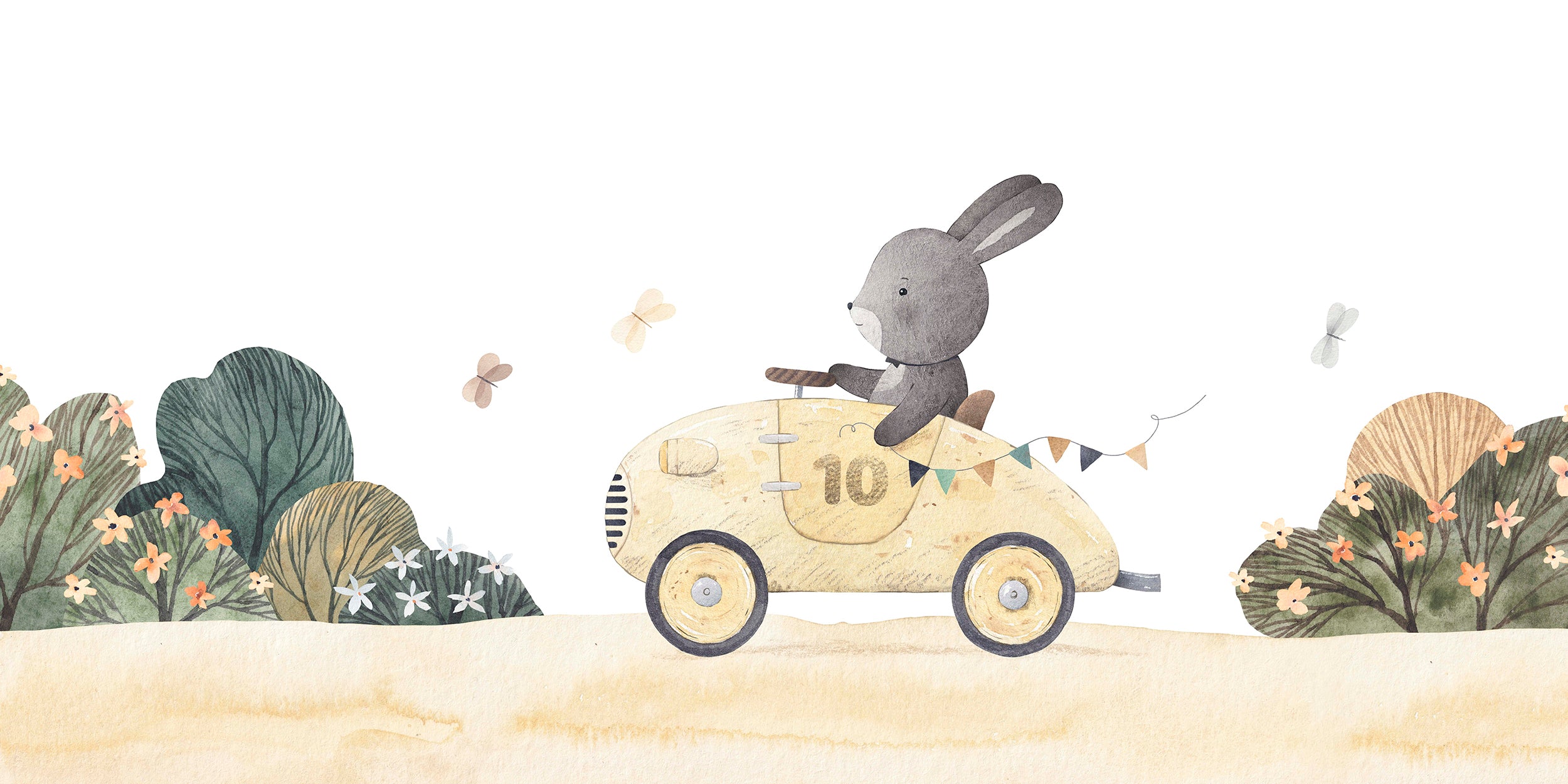 Mural vinílico autoadhesivo Wallplas Infantil Rabbit