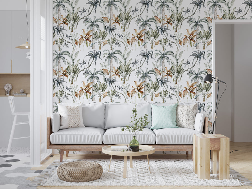 Papel pintado vinílico adhesivo Wallplas Palmeral