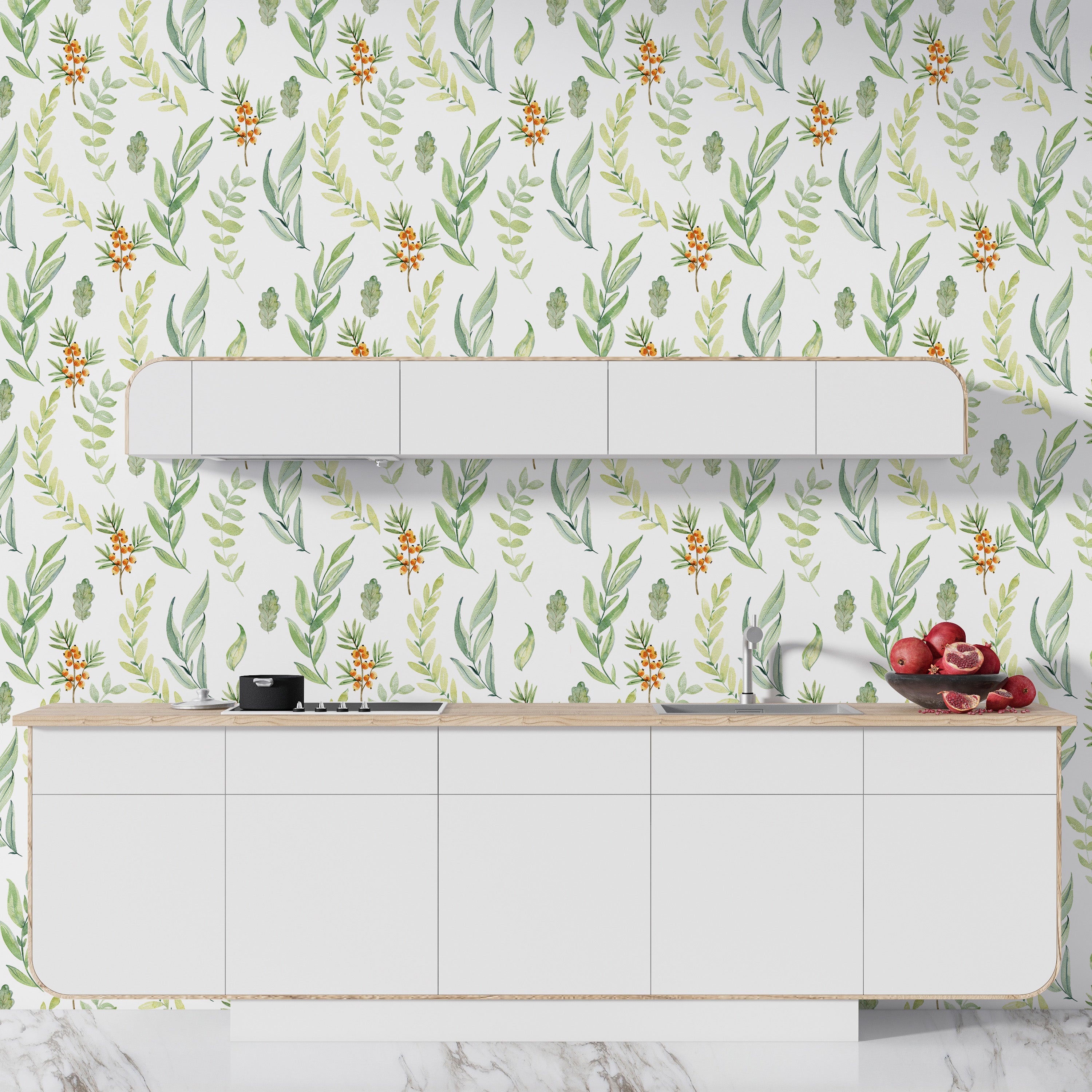 Papel pintado vinílico adhesivo Wallplas Ramitas