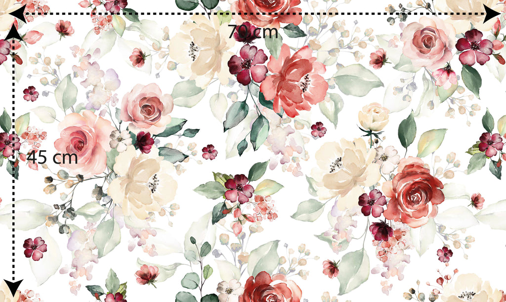 Papel pintado vinílico adhesivo Wallplas Roses