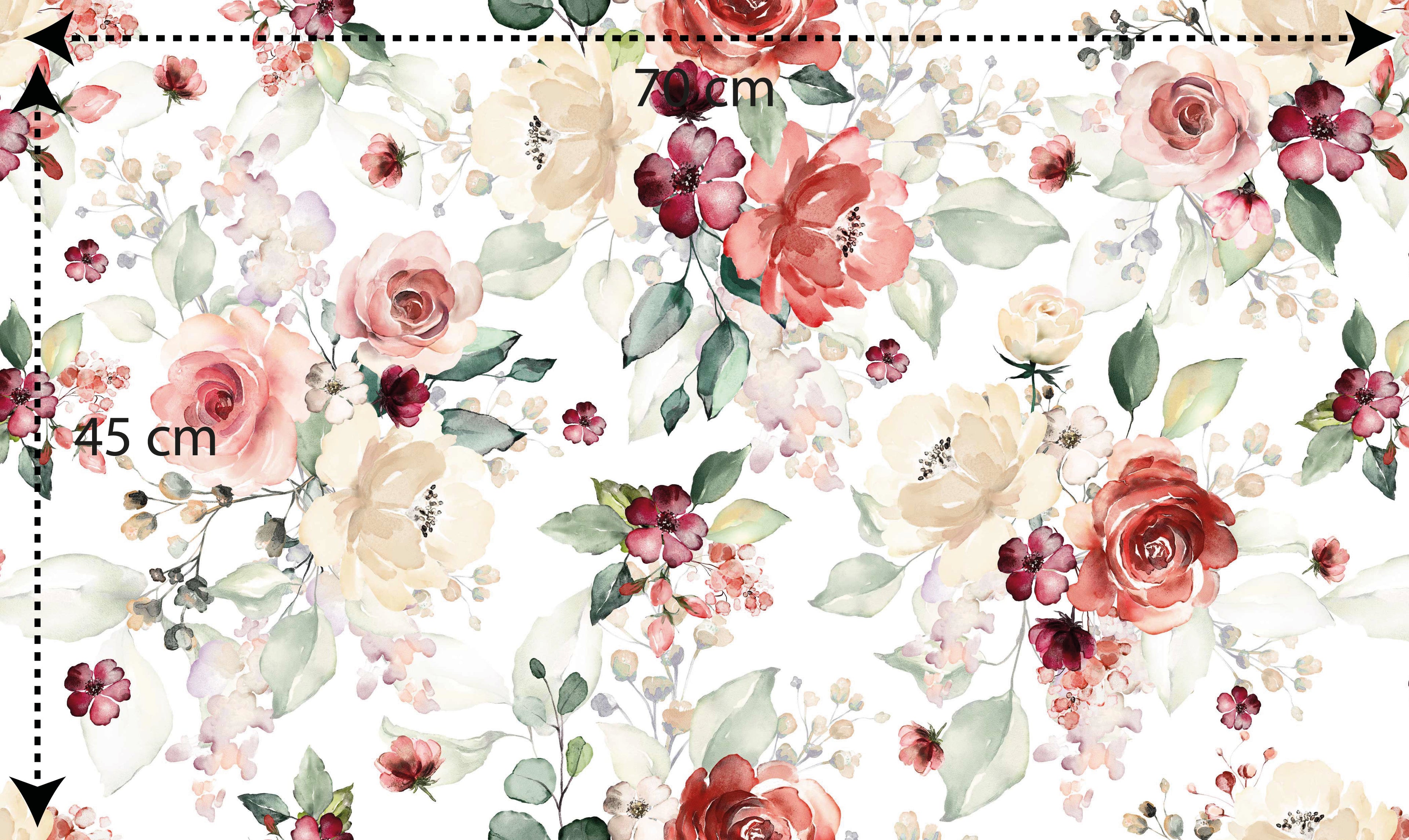 Papel pintado vinílico adhesivo Wallplas Roses