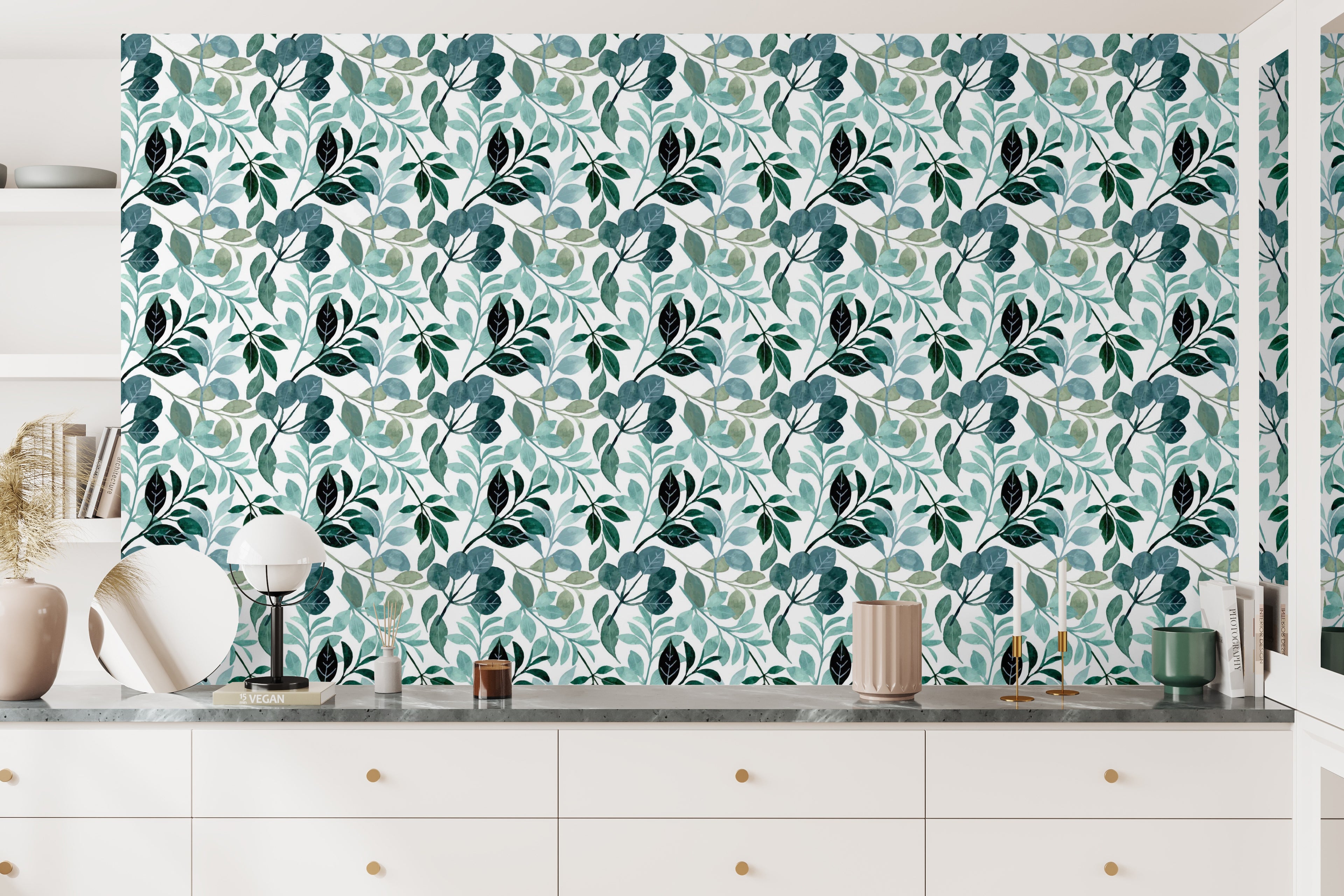 Papel pintado vinílico adhesivo Wallplas Eucaliptos