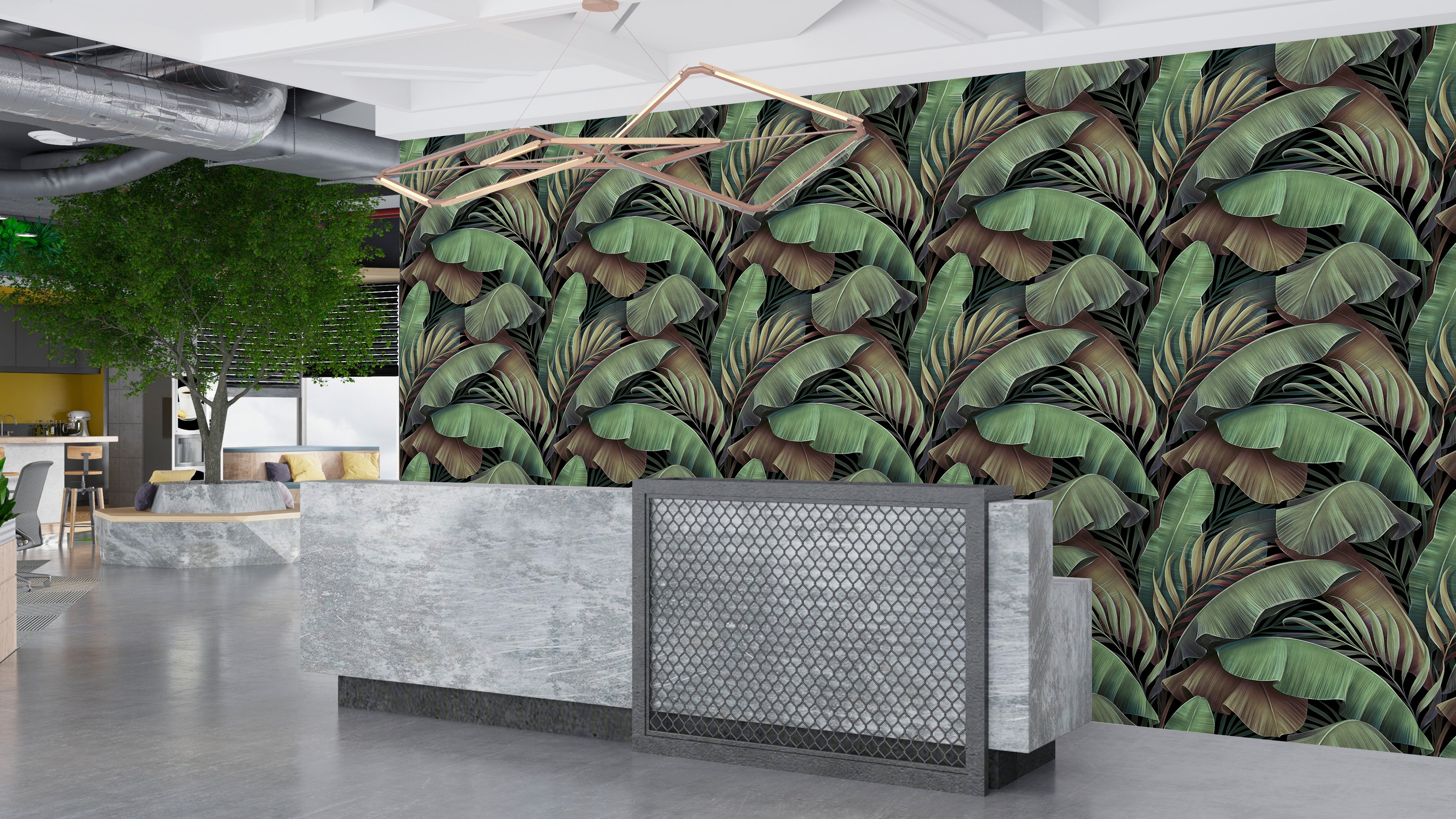 Papel pintado vinílico adhesivo Wallplas Tropical