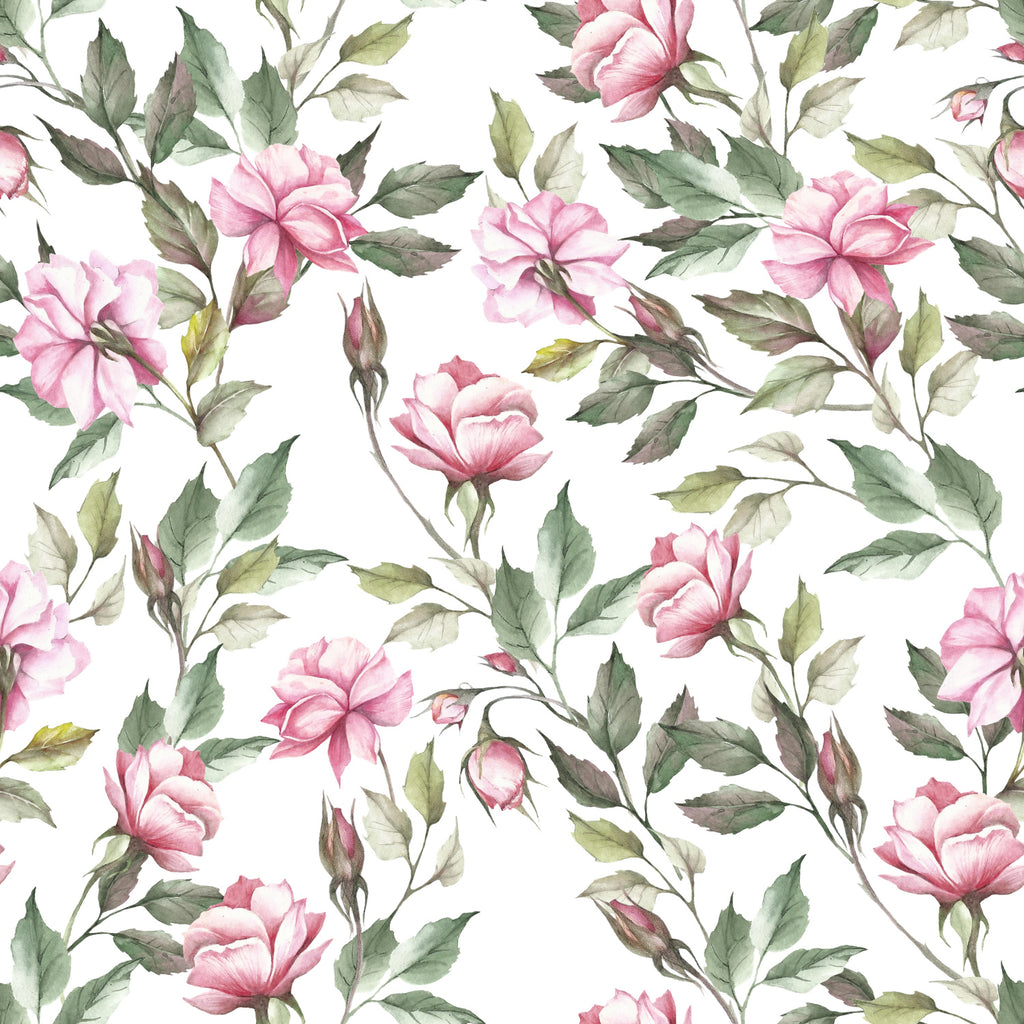 Papel pintado vinílico adhesivo Wallplas Rosas