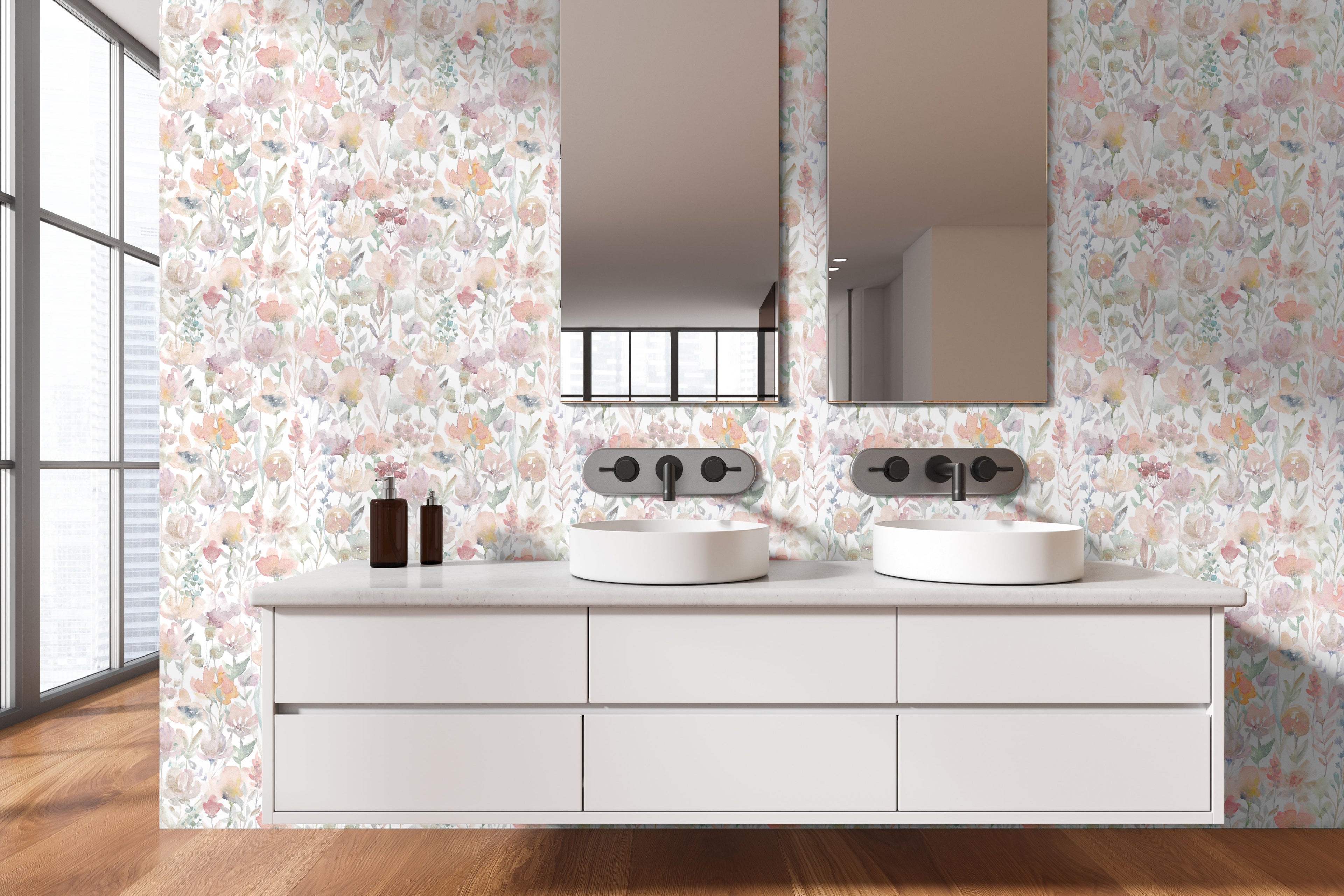 Papel pintado vinílico adhesivo Wallplas Primavera