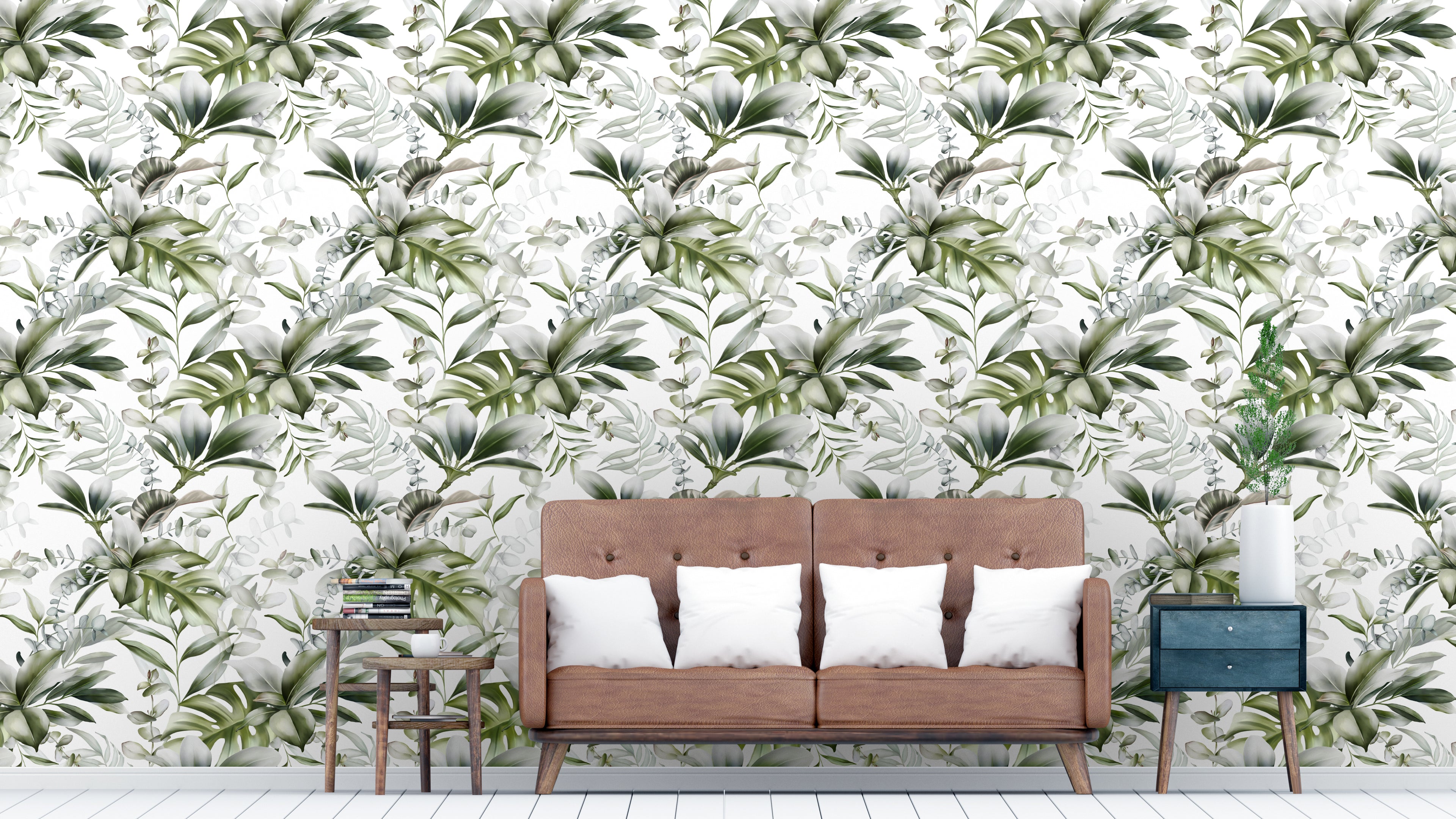 Papel pintado vinílico adhesivo Wallplas Jardín