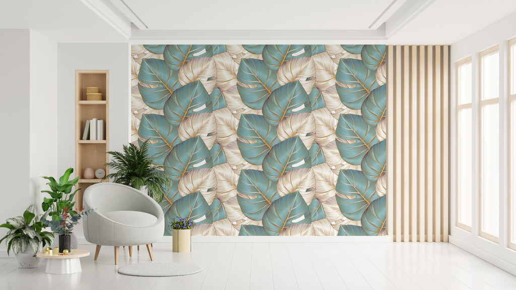 Papel pintado vinílico adhesivo Wallplas Hojas