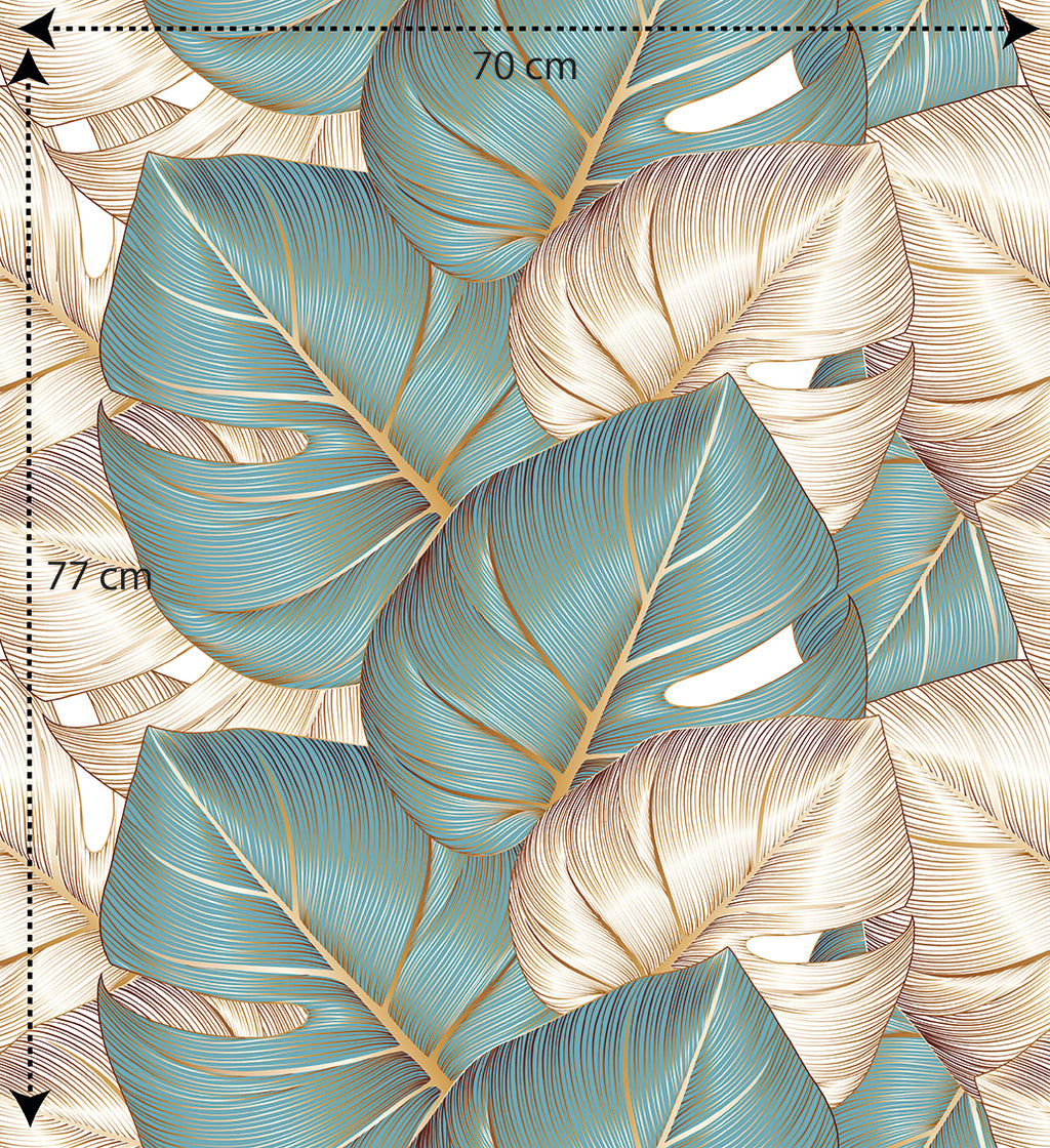 Papel pintado vinílico adhesivo Wallplas Hojas