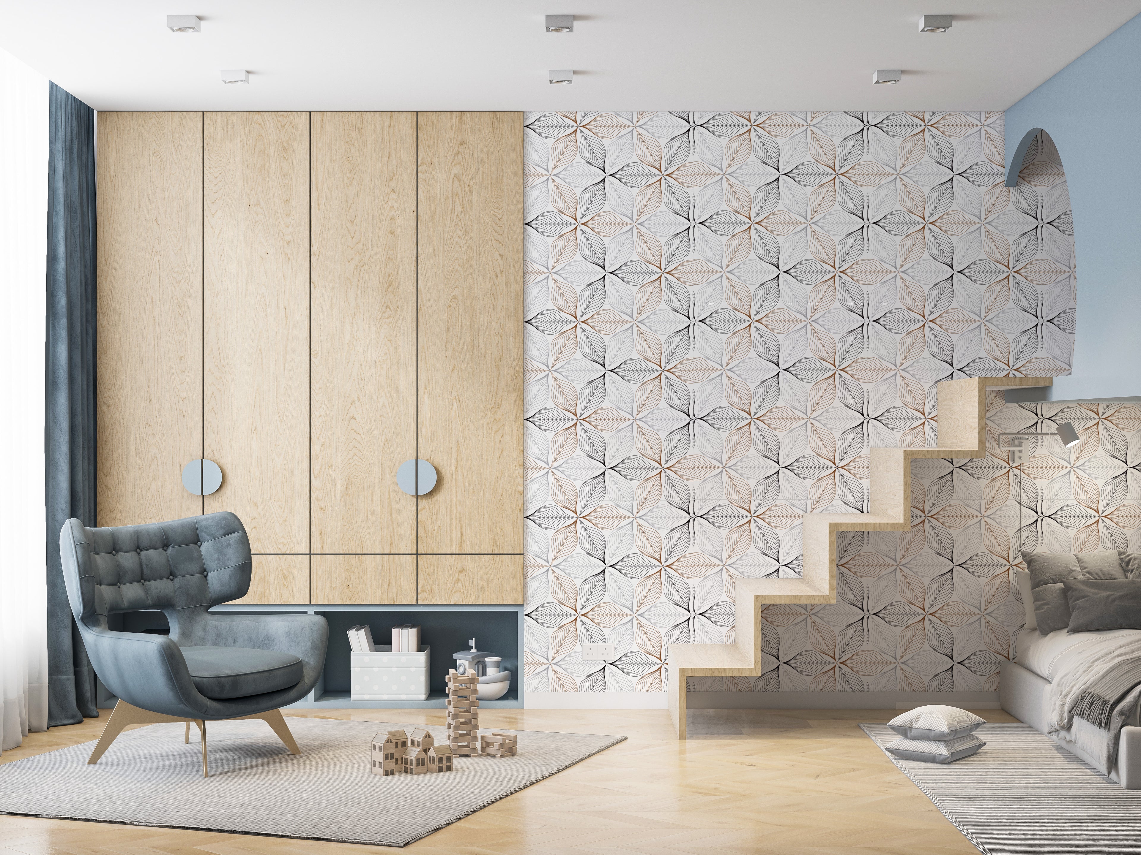 Papel pintado vinílico adhesivo Wallplas Helices