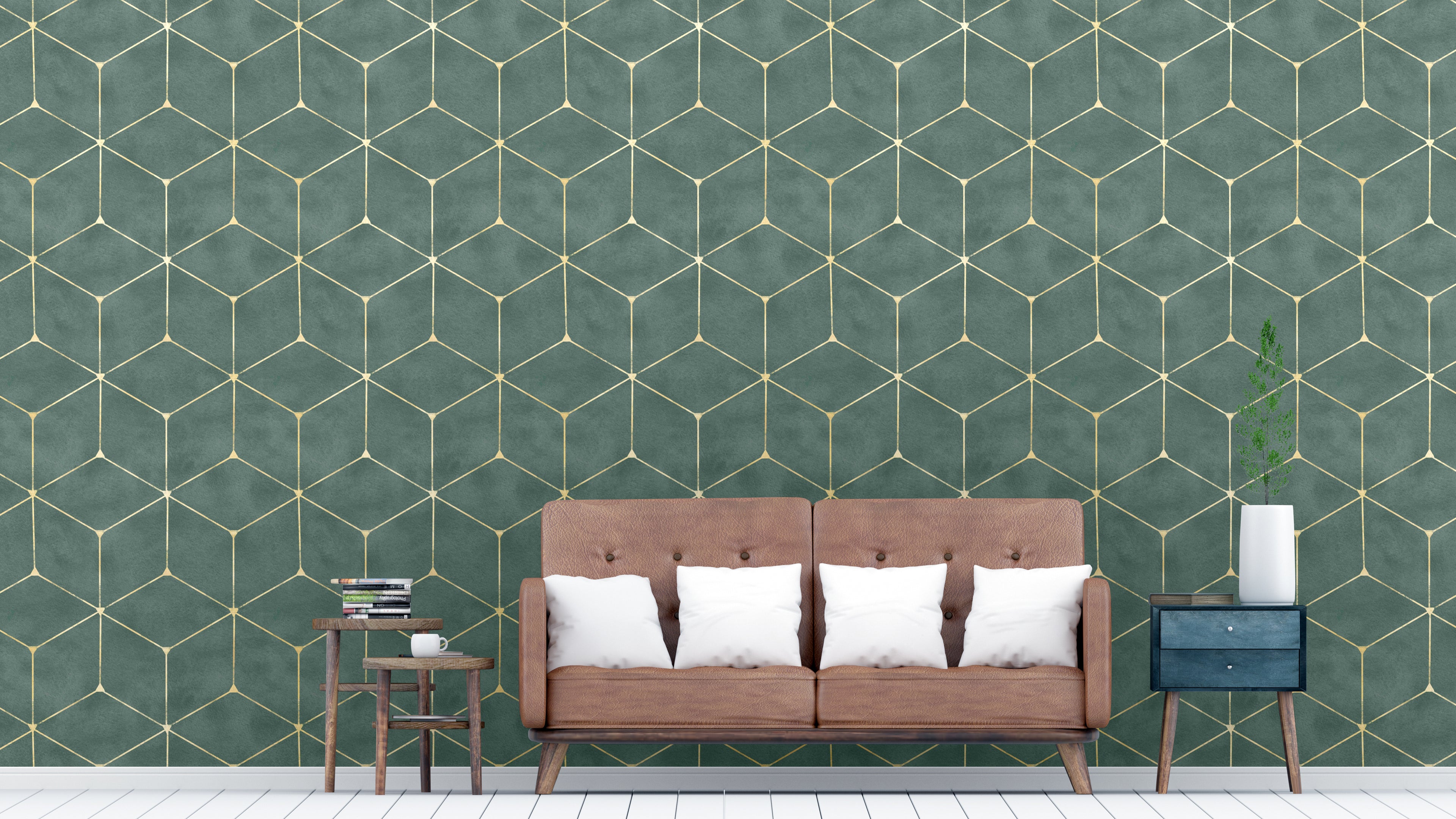 Papel pintado vinílico adhesivo Wallplas Cubos