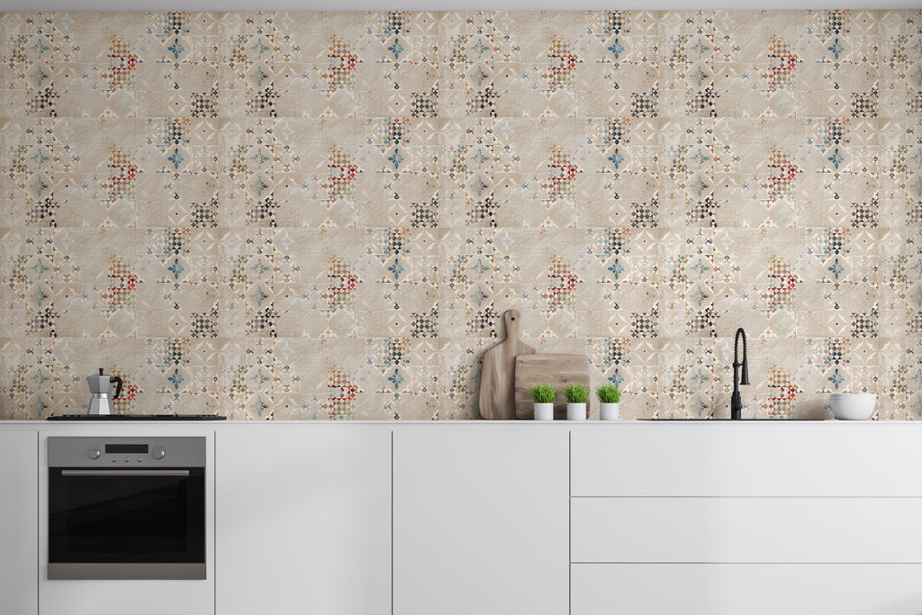 Papel pintado vinílico adhesivo Wallplas Azulejos