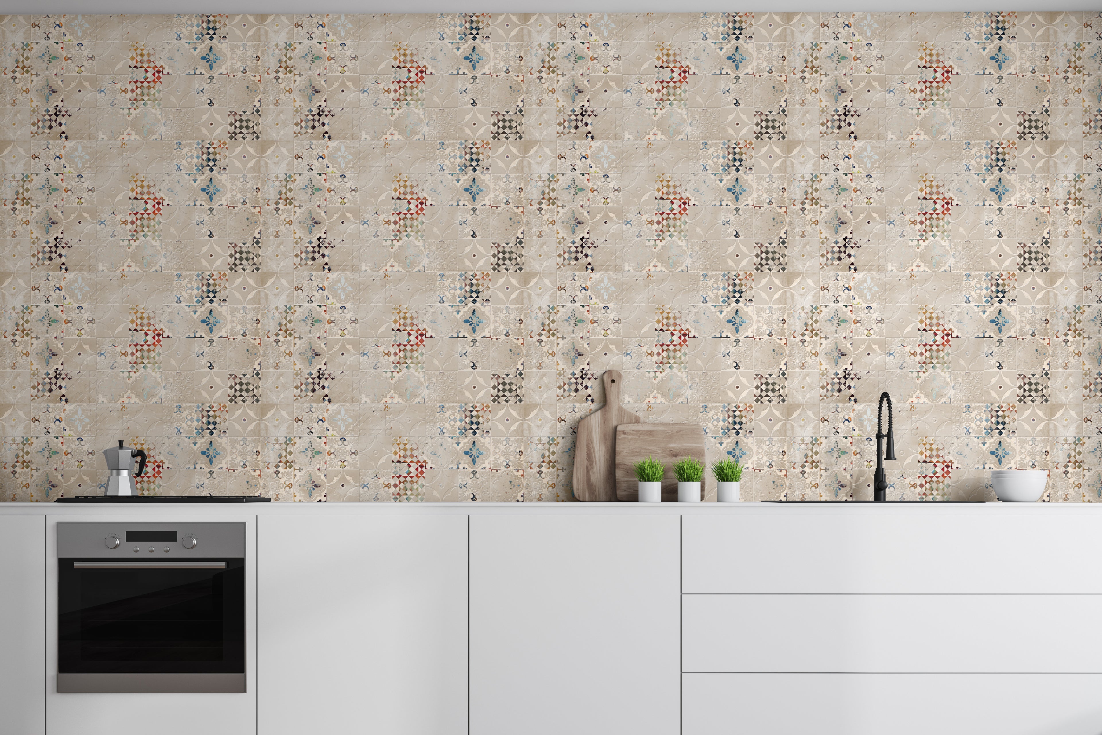 Papel pintado vinílico adhesivo Wallplas Azulejos