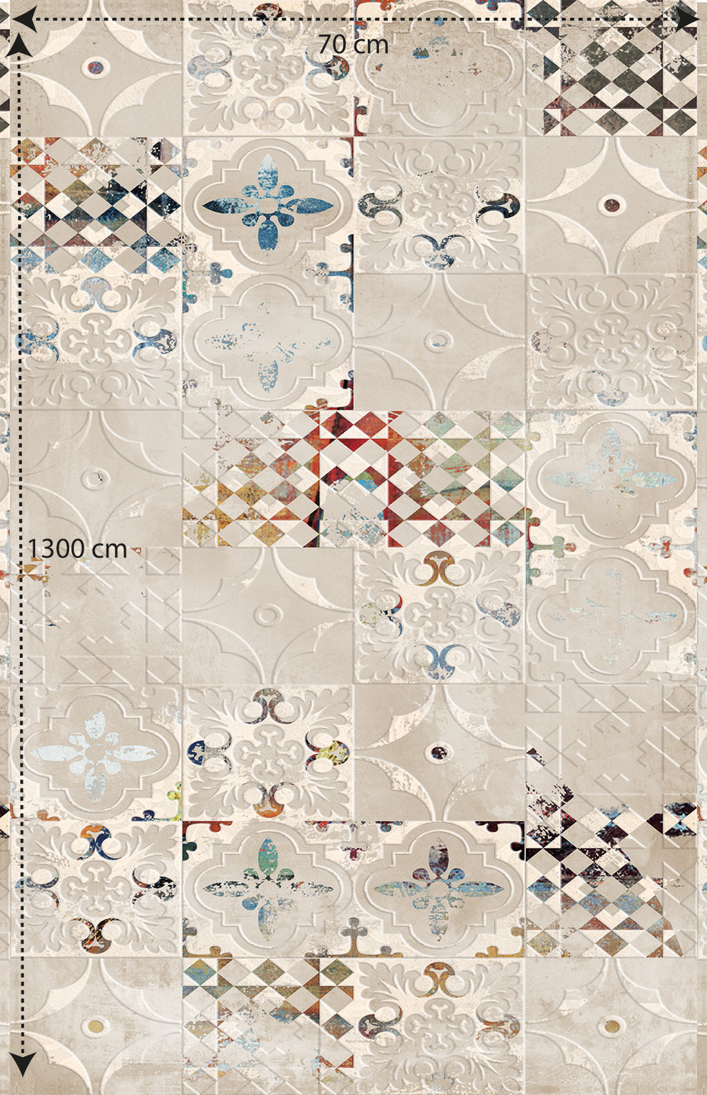 Papel pintado vinílico adhesivo Wallplas Azulejos