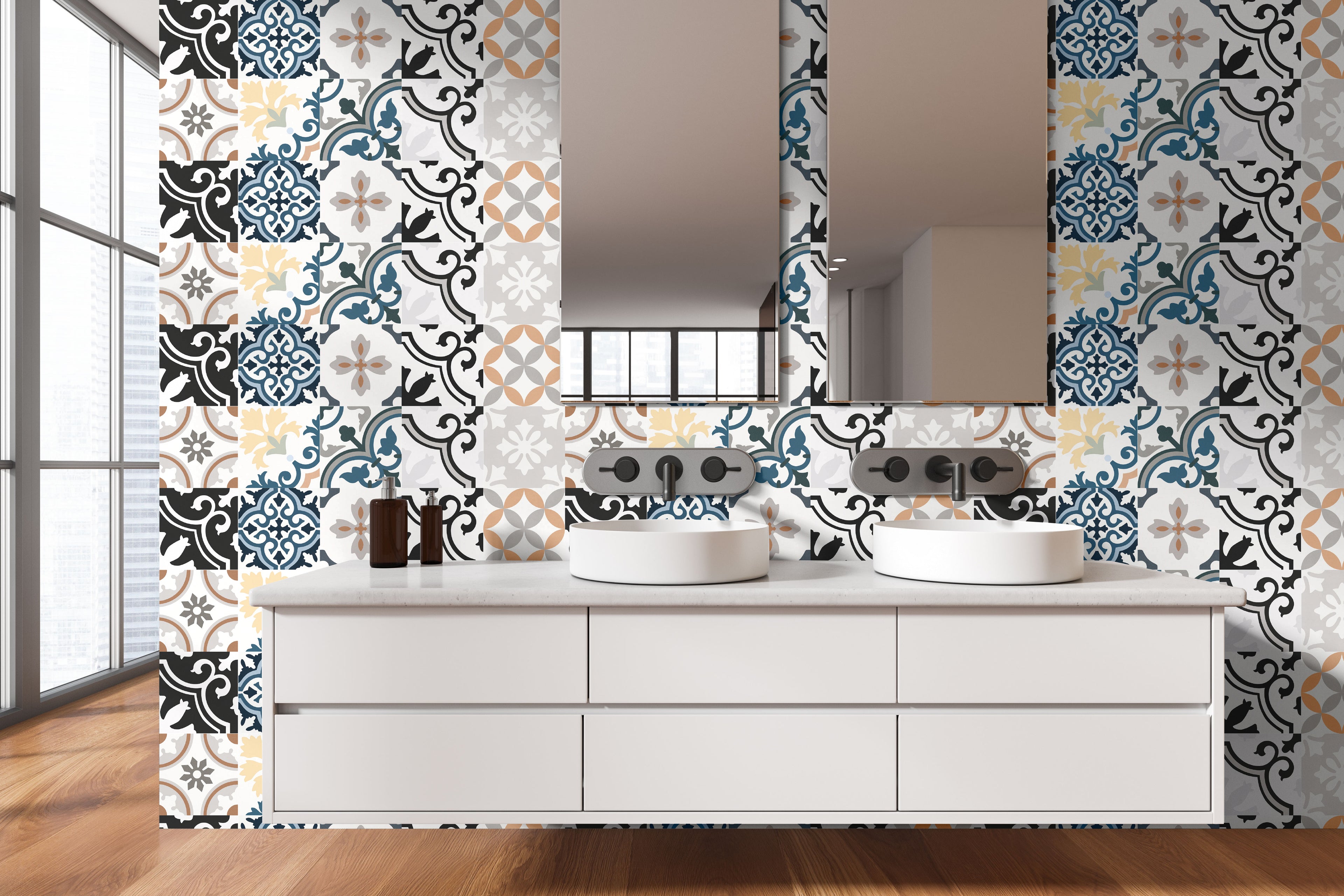 Papel pintado vinílico adhesivo Wallplas Hidráulico