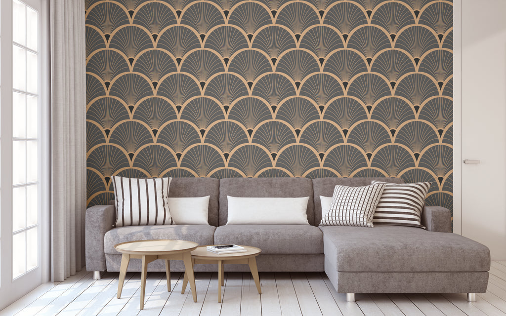 Papel pintado vinílico adhesivo Wallplas Ondas