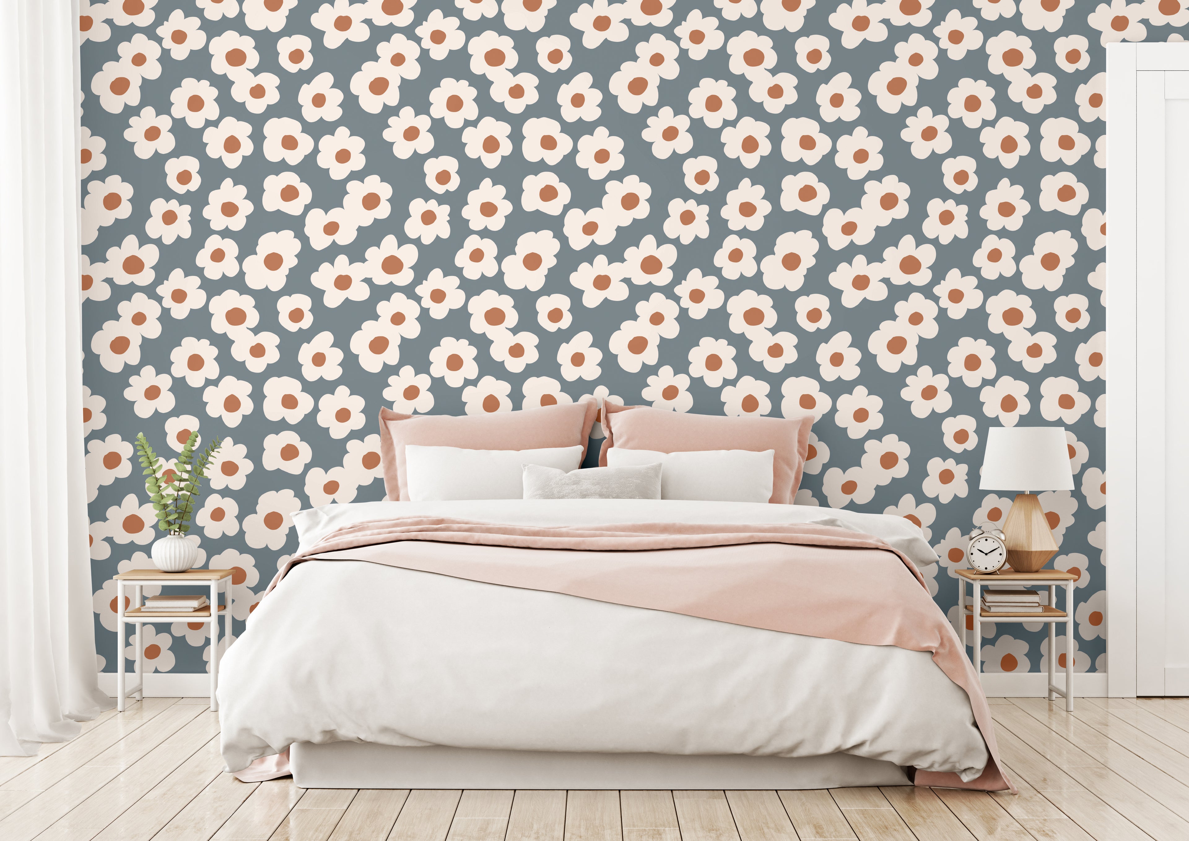 Papel pintado vinílico adhesivo Wallplas Flower