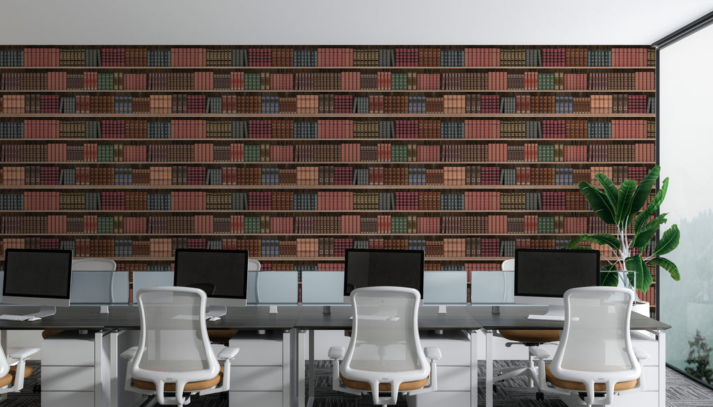 Papel pintado vinílico adhesivo Wallplas Libreria