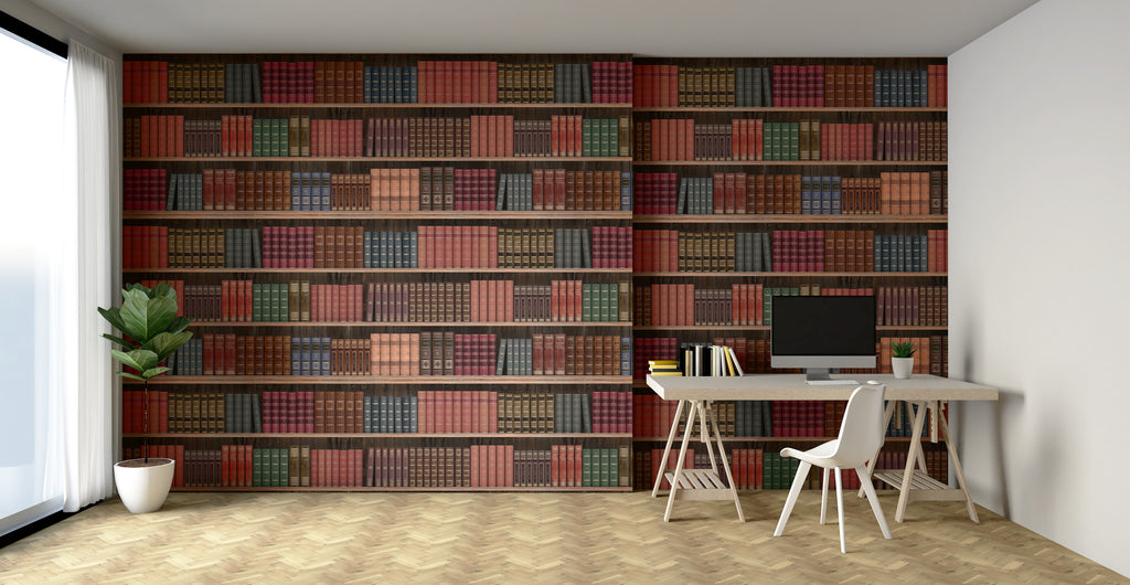 Papel pintado vinílico adhesivo Wallplas Libreria