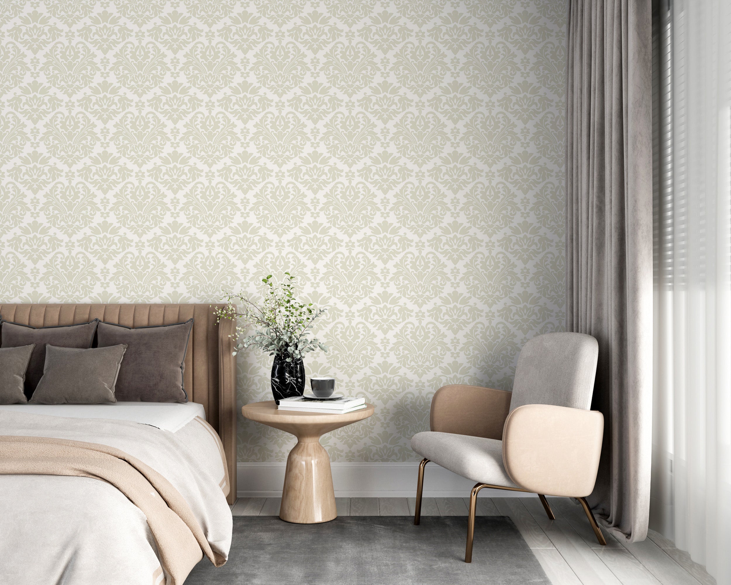 Papel pintado vinílico adhesivo Wallplas Roseta