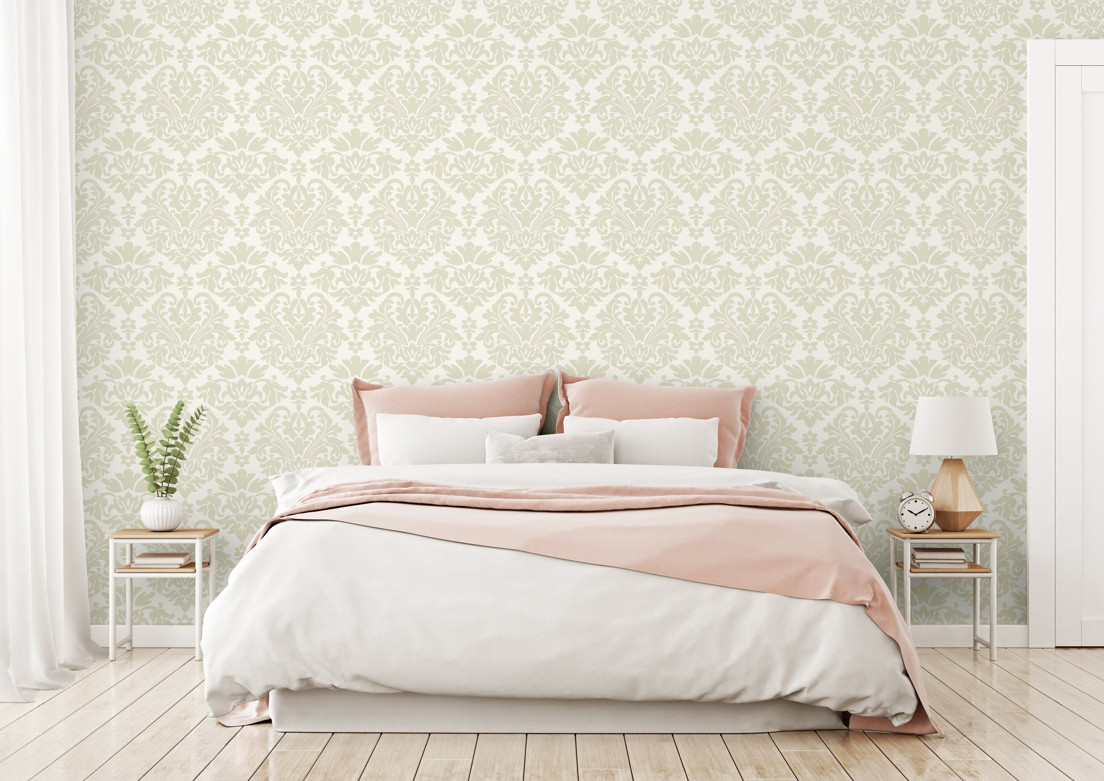 Papel pintado vinílico adhesivo Wallplas Roseta