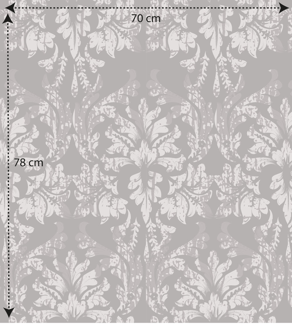 Papel pintado vinílico adhesivo Wallplas Valencia gris