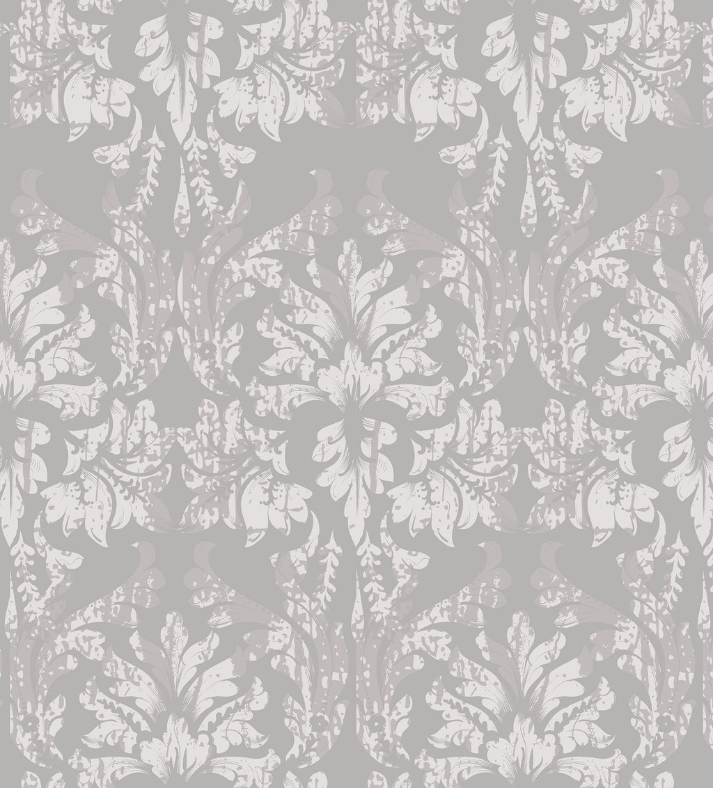 Papel pintado vinílico adhesivo Wallplas Valencia gris