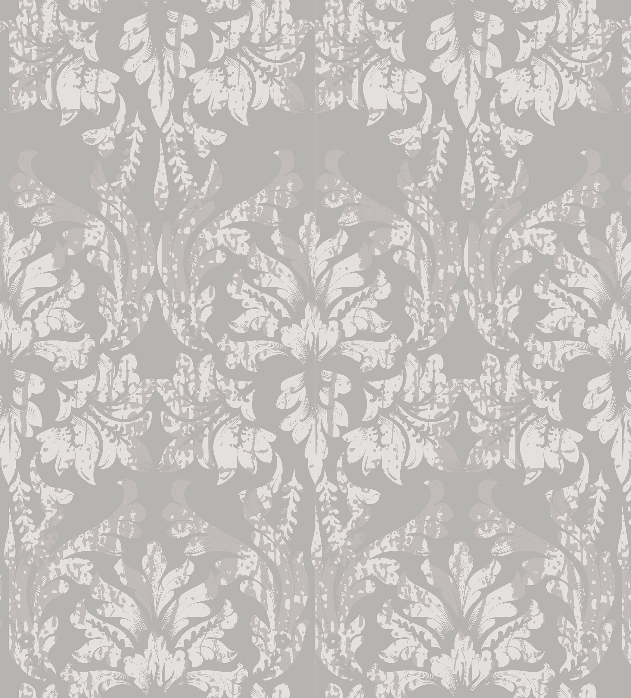 Papel pintado vinílico adhesivo Wallplas Valencia gris