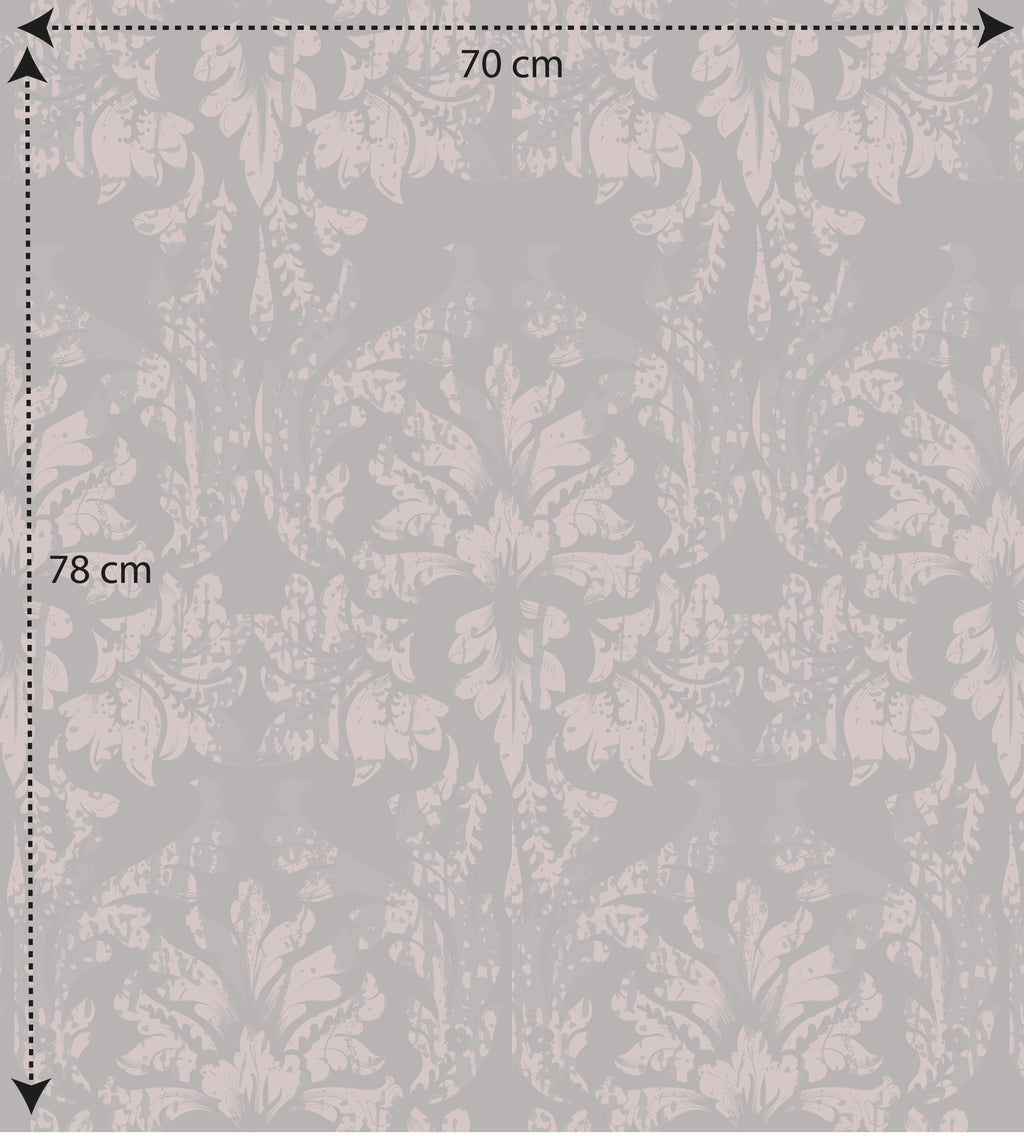 Papel pintado vinílico adhesivo Wallplas Valencia gris/violeta