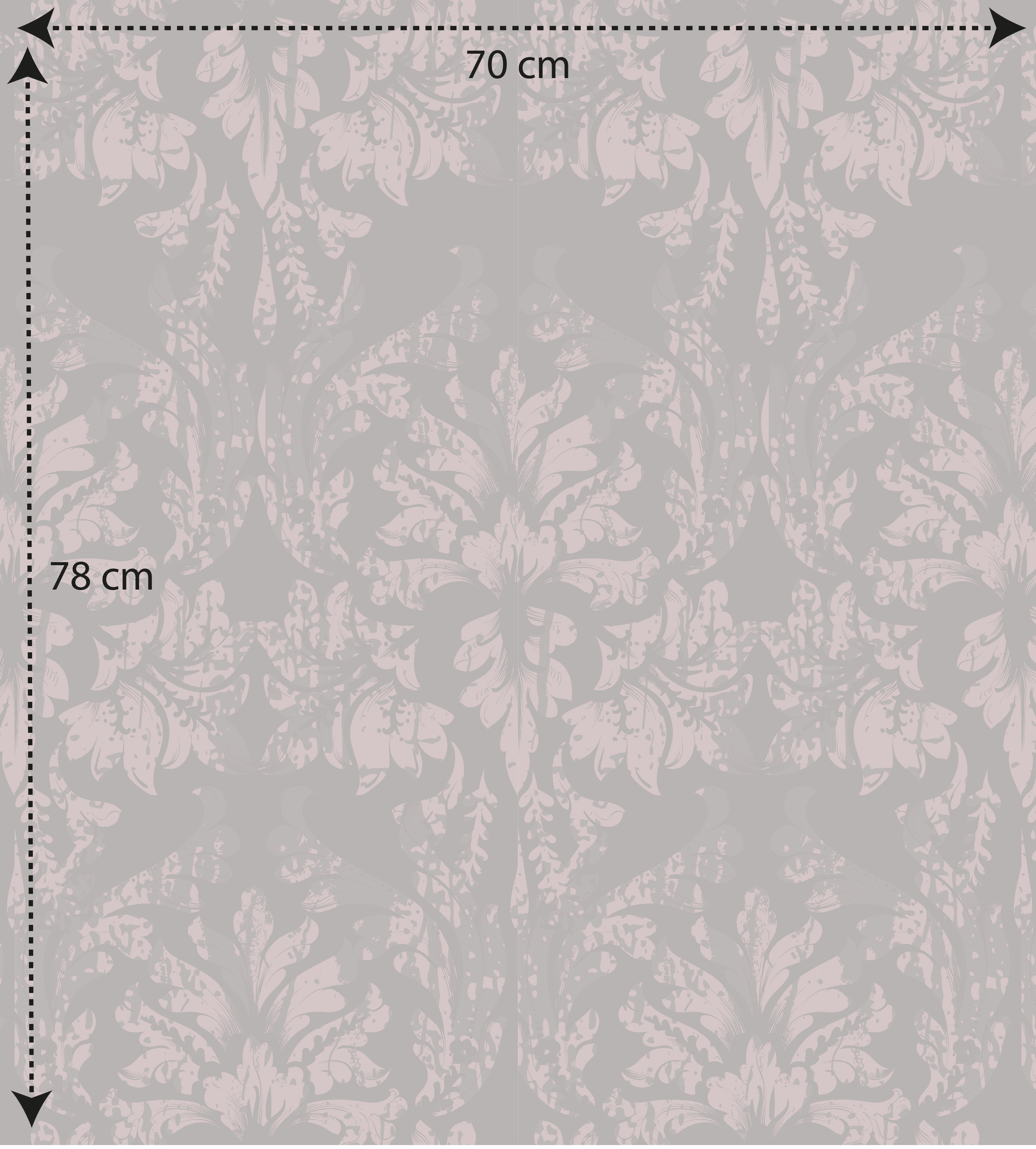 Papel pintado vinílico adhesivo Wallplas Valencia gris/violeta