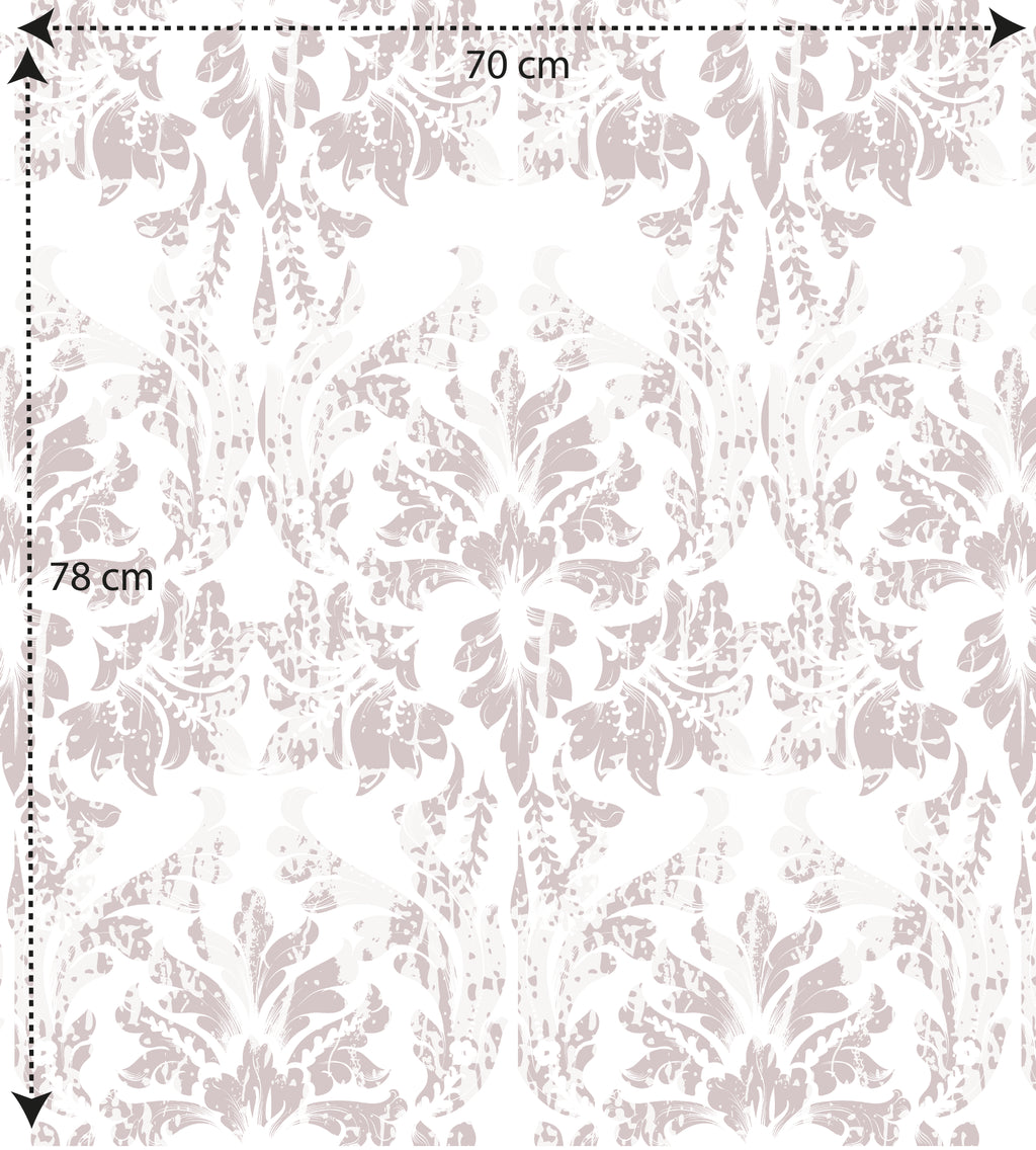 Papel pintado vinílico adhesivo Wallplas Valencia blanco/beige