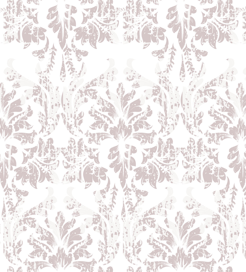 Papel pintado vinílico adhesivo Wallplas Valencia blanco/beige