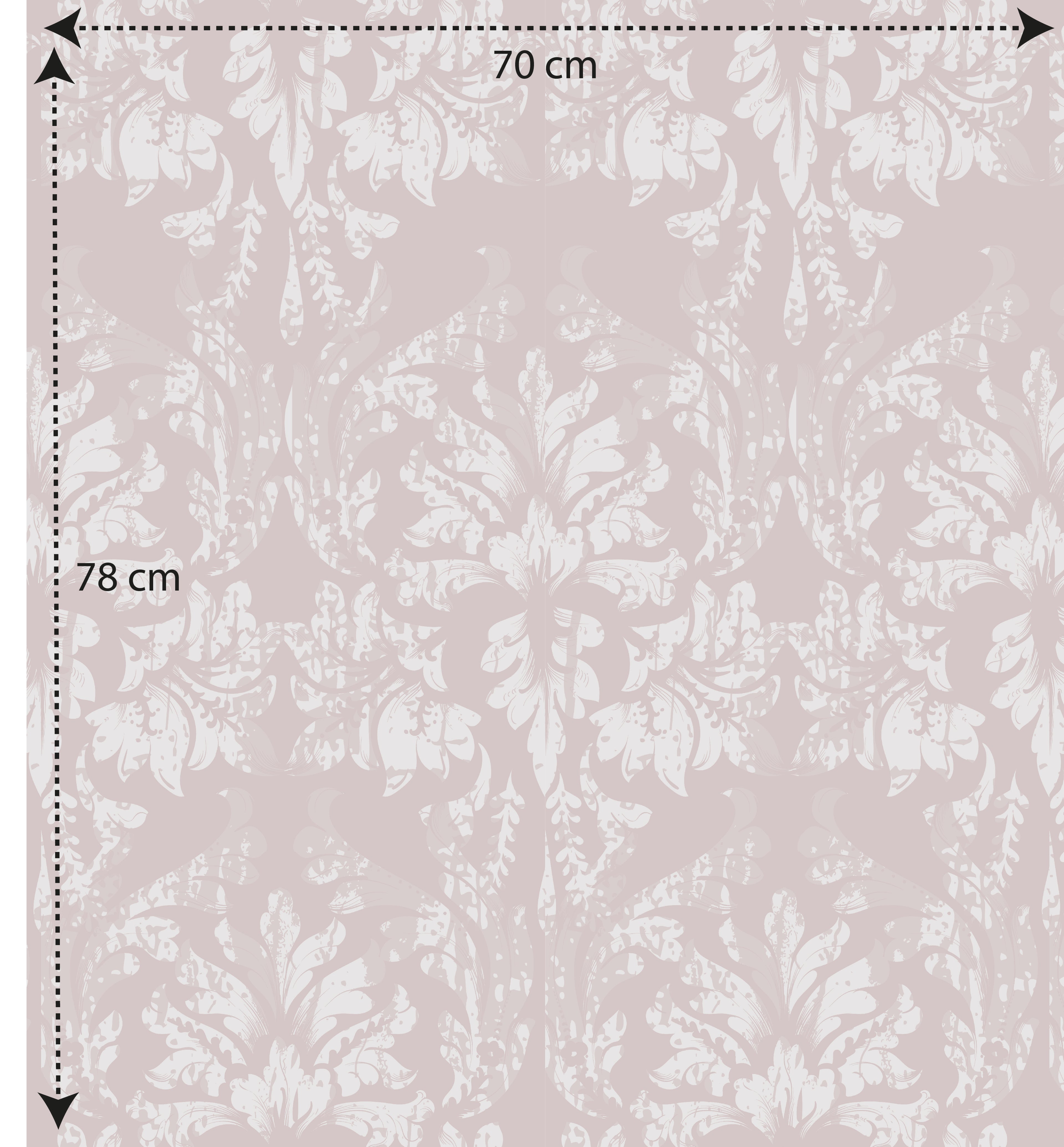 Papel pintado vinílico adhesivo Wallplas Valencia beige/blanco