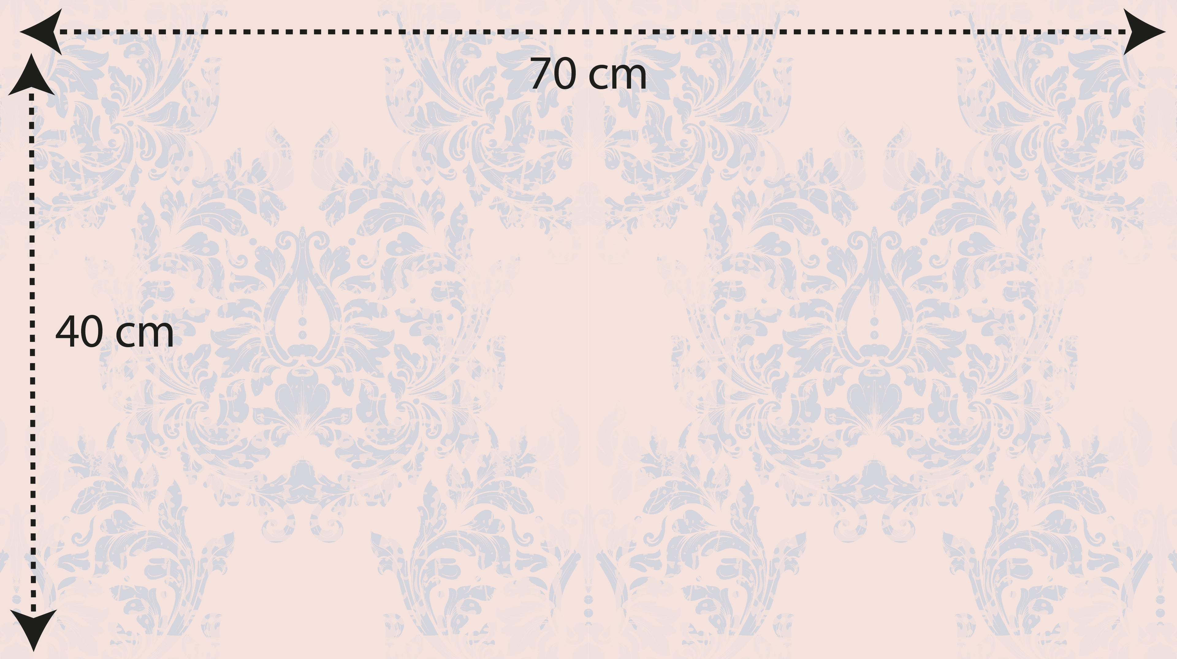 Papel pintado vinílico adhesivo Wallplas Castellon rosa/gris