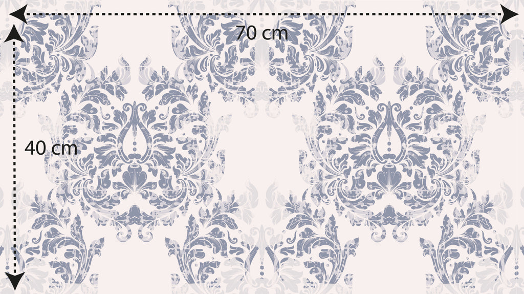 Papel pintado vinílico adhesivo Wallplas Castellon beige/azul