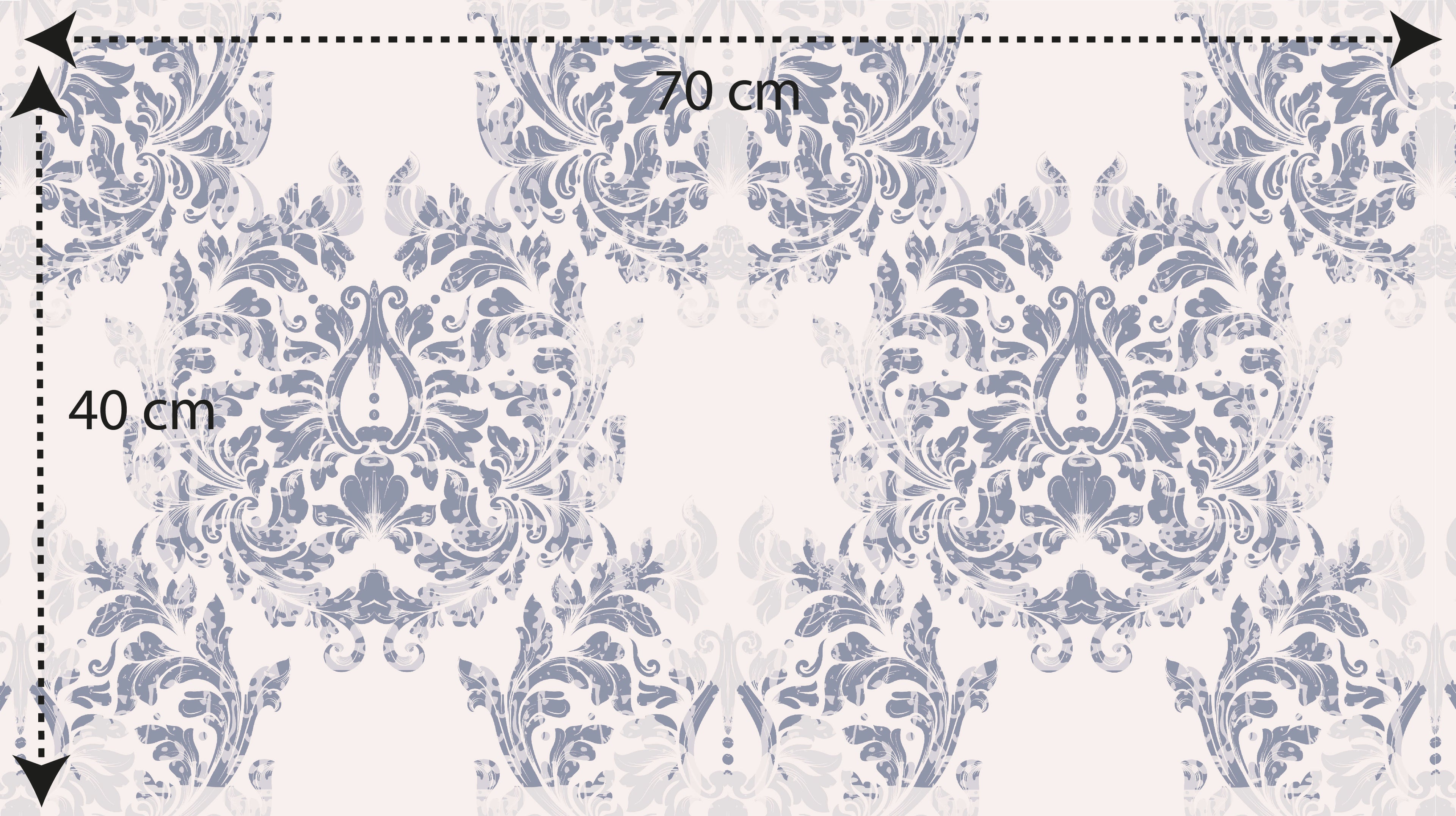 Papel pintado vinílico adhesivo Wallplas Castellon beige/azul