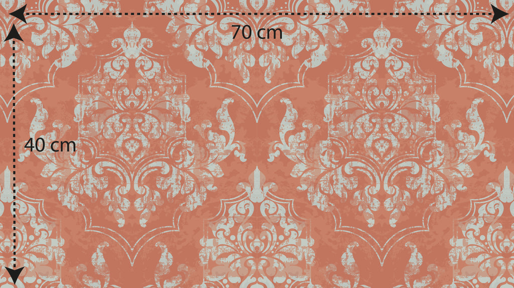 Papel pintado vinílico adhesivo Wallplas Alicante naranja