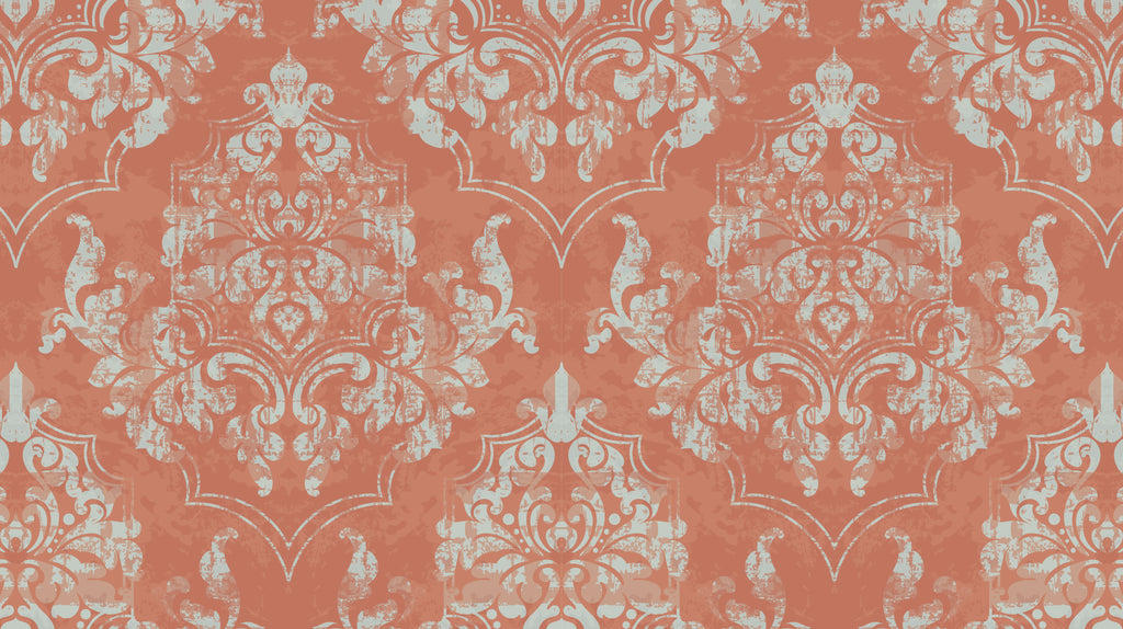 Papel pintado vinílico adhesivo Wallplas Alicante naranja