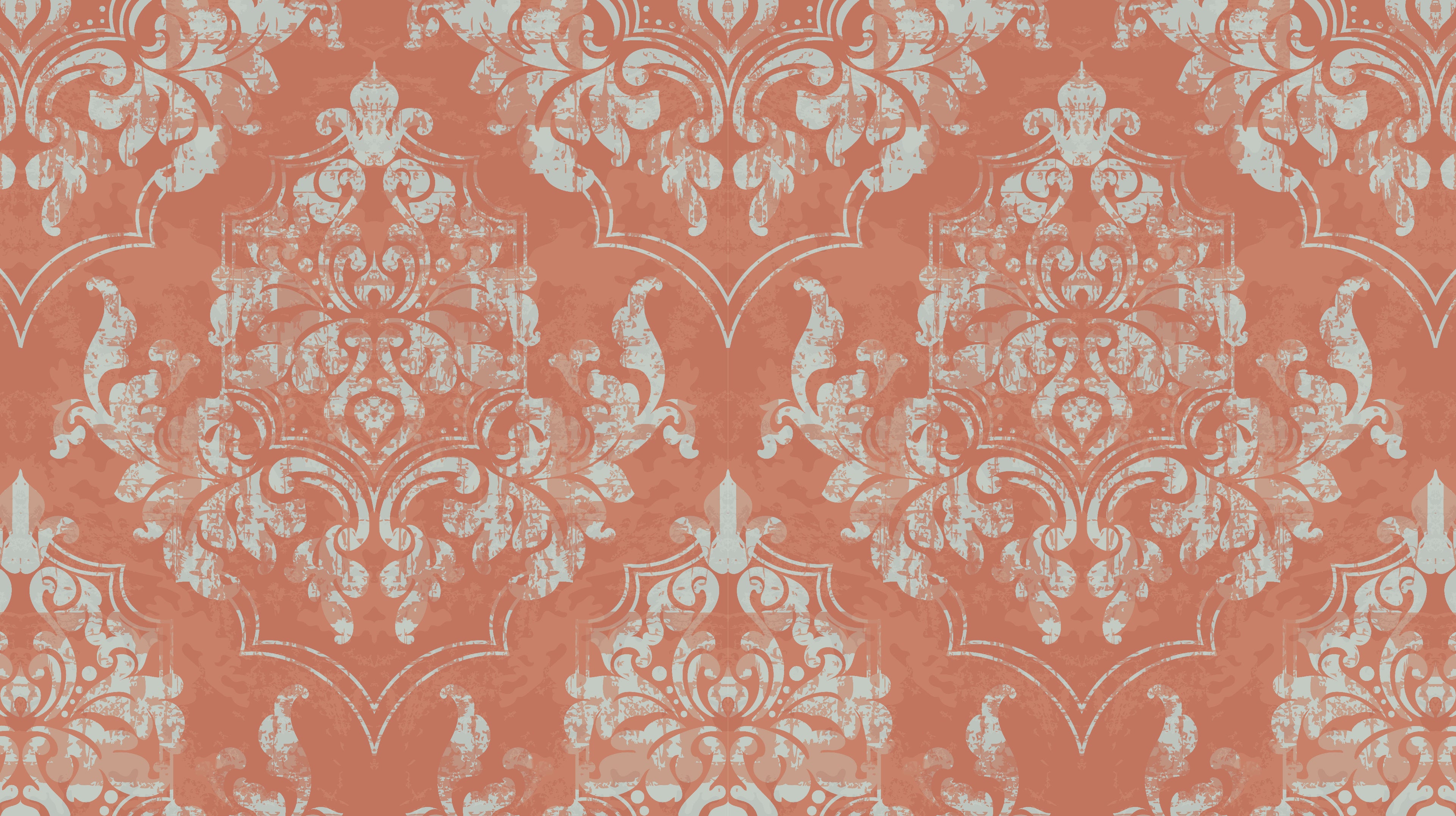 Papel pintado vinílico adhesivo Wallplas Alicante naranja