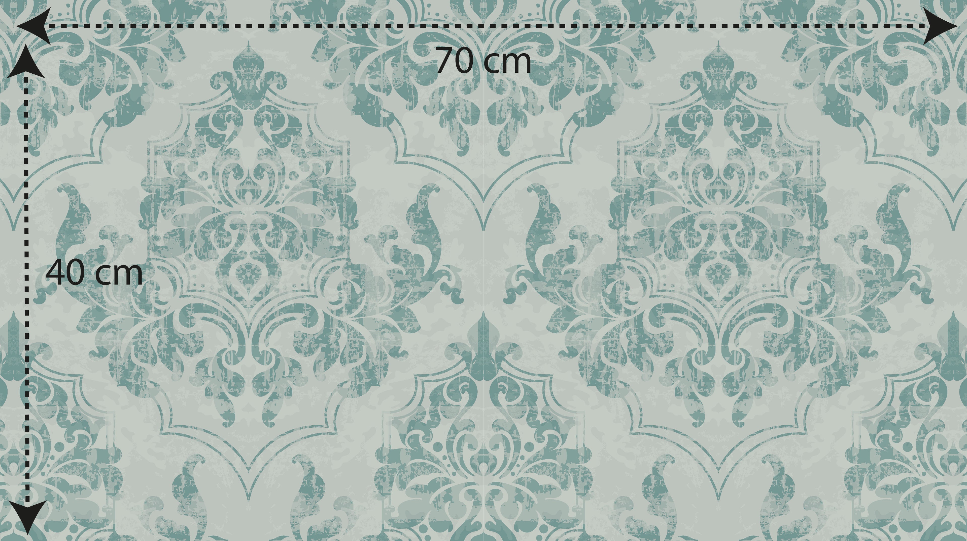 Papel pintado vinílico adhesivo Wallplas Alicante verde grisáceo