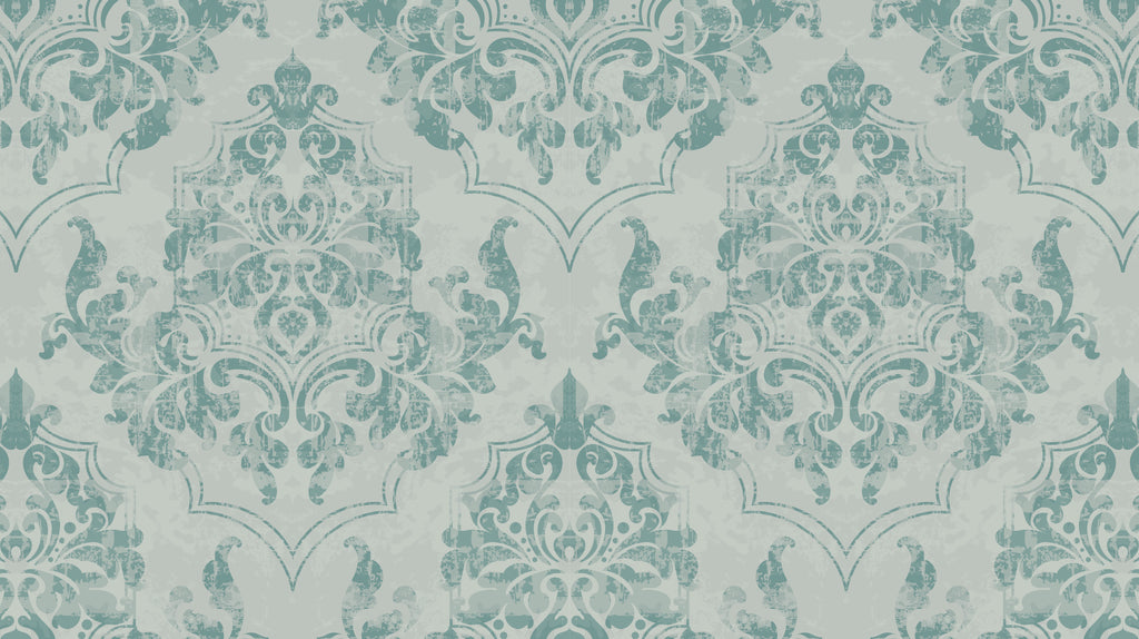 Papel pintado vinílico adhesivo Wallplas Alicante verde grisáceo