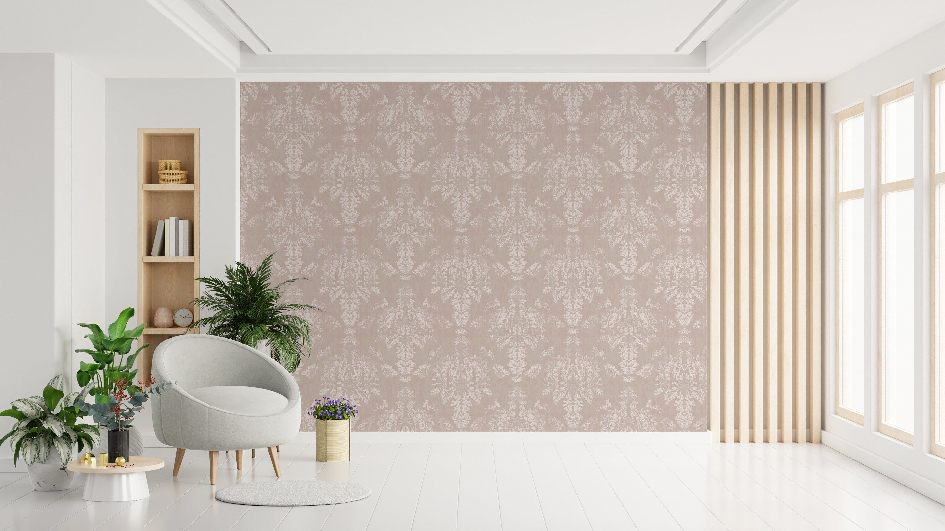 Papel pintado vinílico adhesivo Wallplas Vintage beige