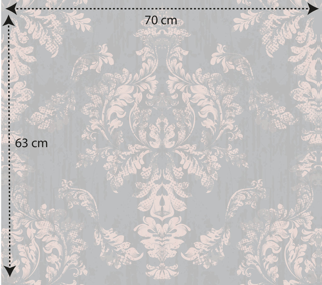 Papel pintado vinílico adhesivo Wallplas Vintage gris