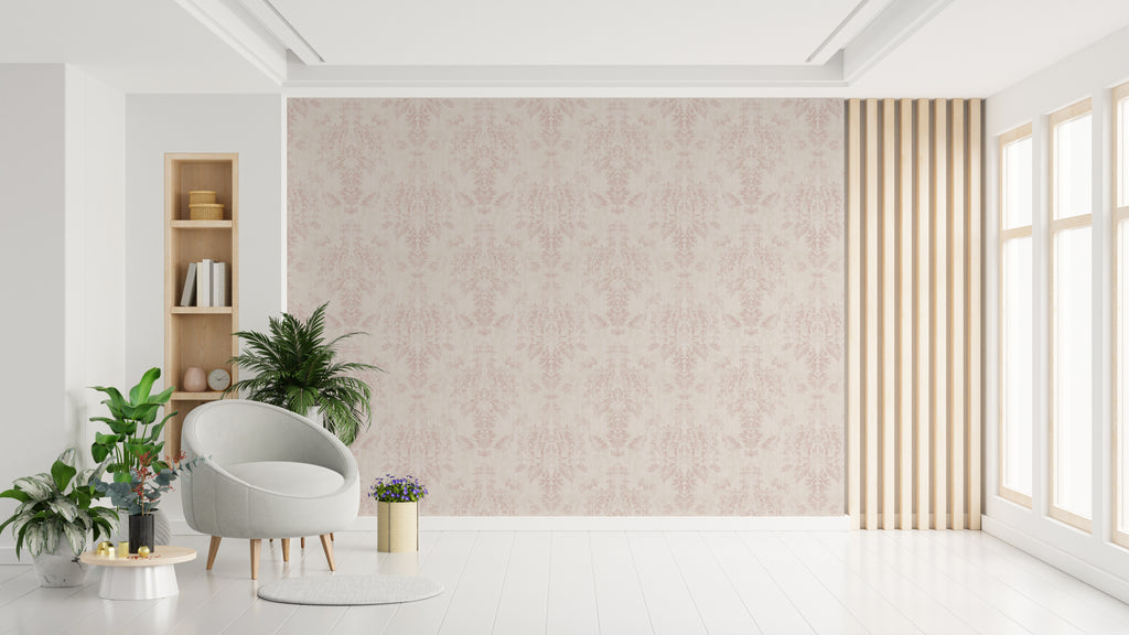 Papel pintado vinílico adhesivo Wallplas Vintage Rosa