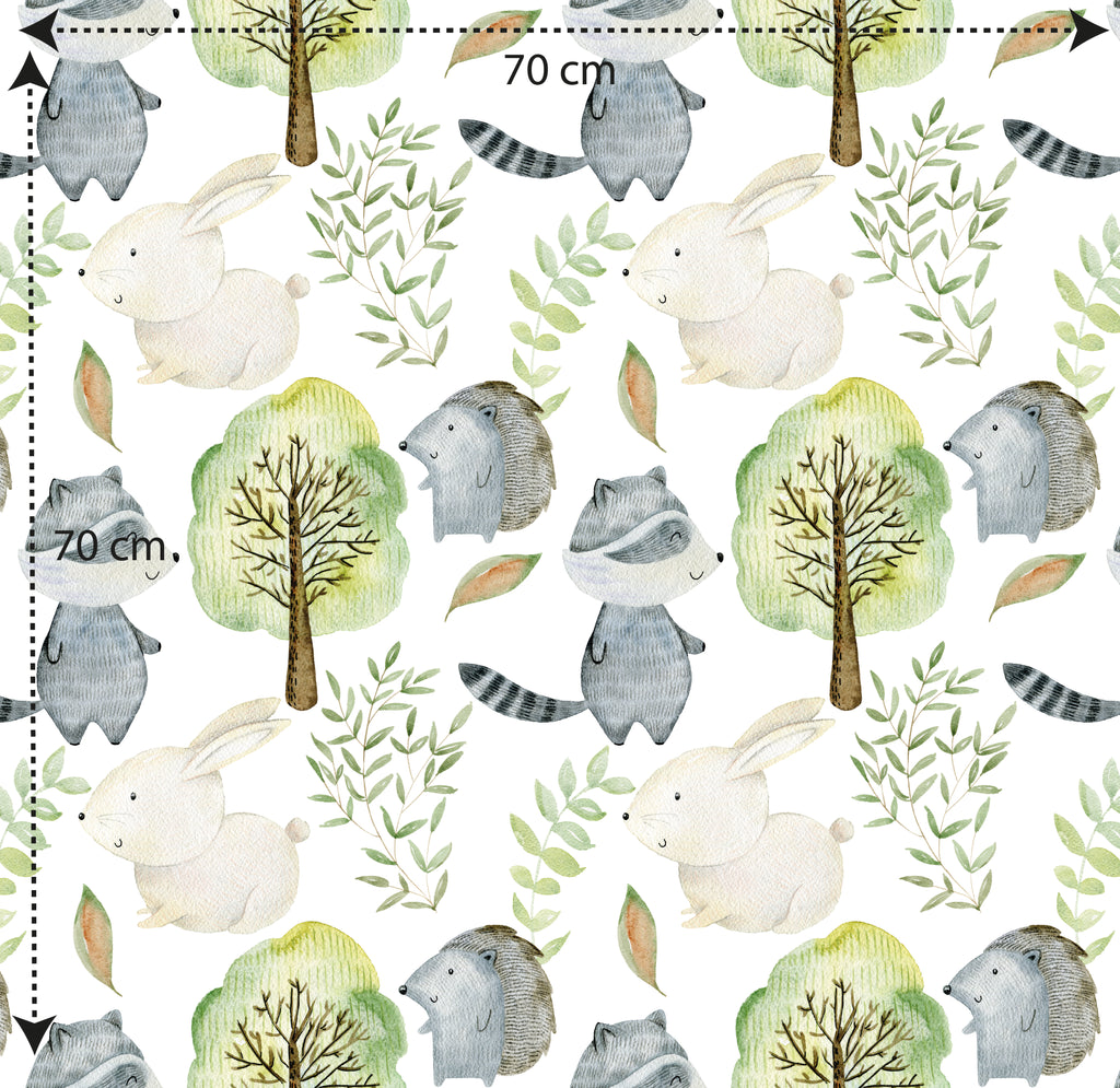 Papel pintado vinílico adhesivo Wallplas infantil Conejos